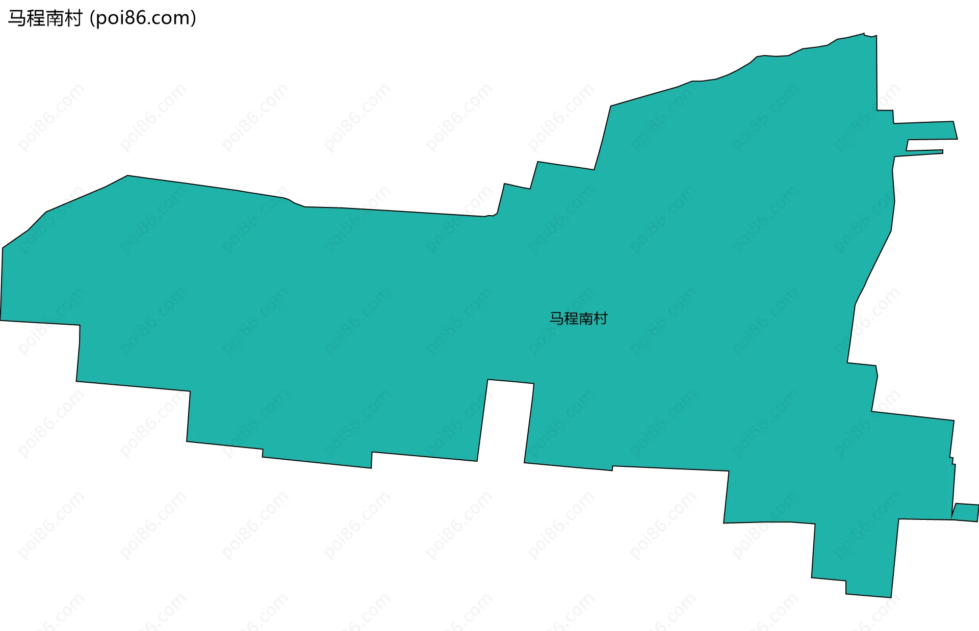 马程南村边界地图