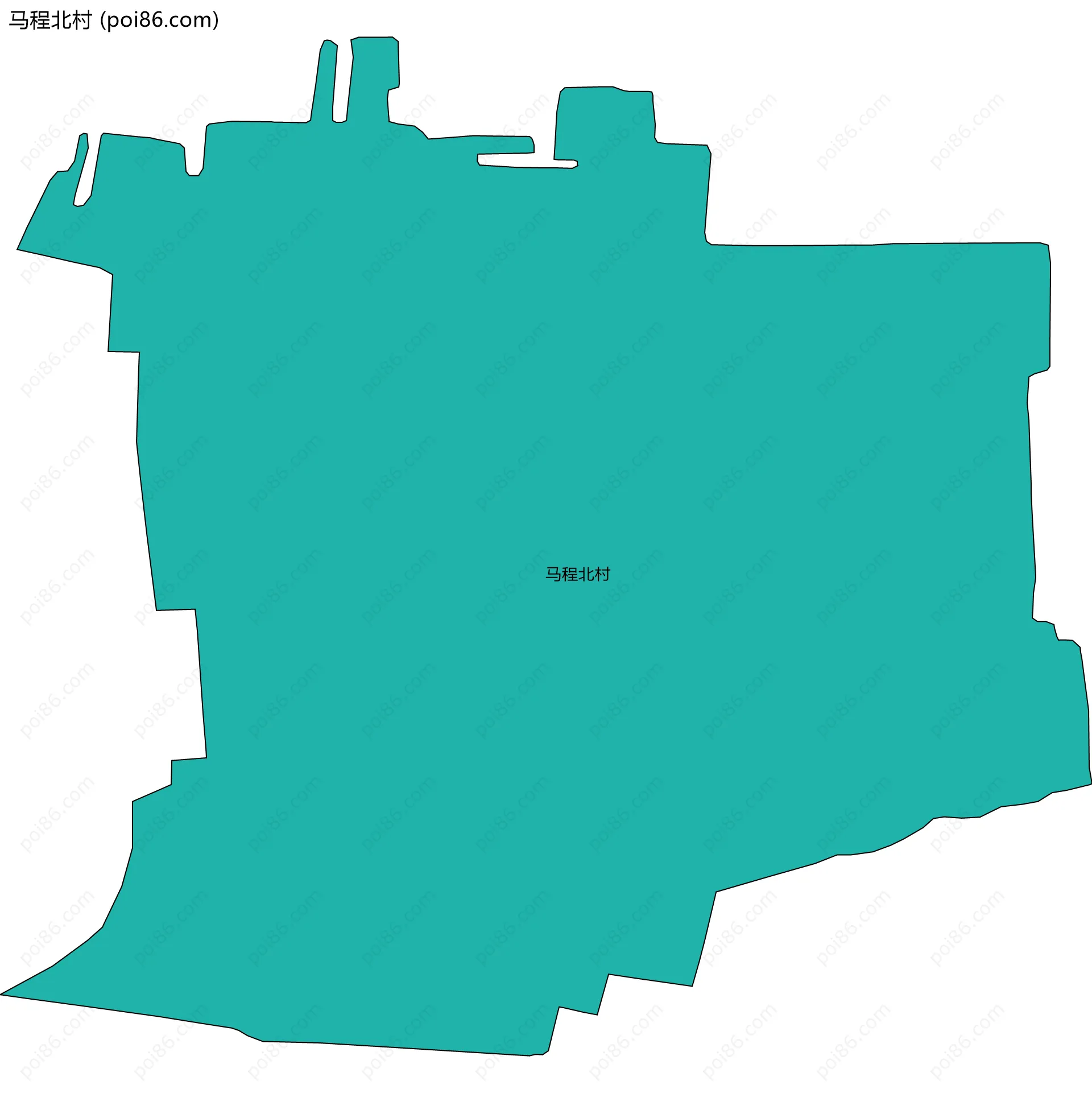 马程北村边界地图