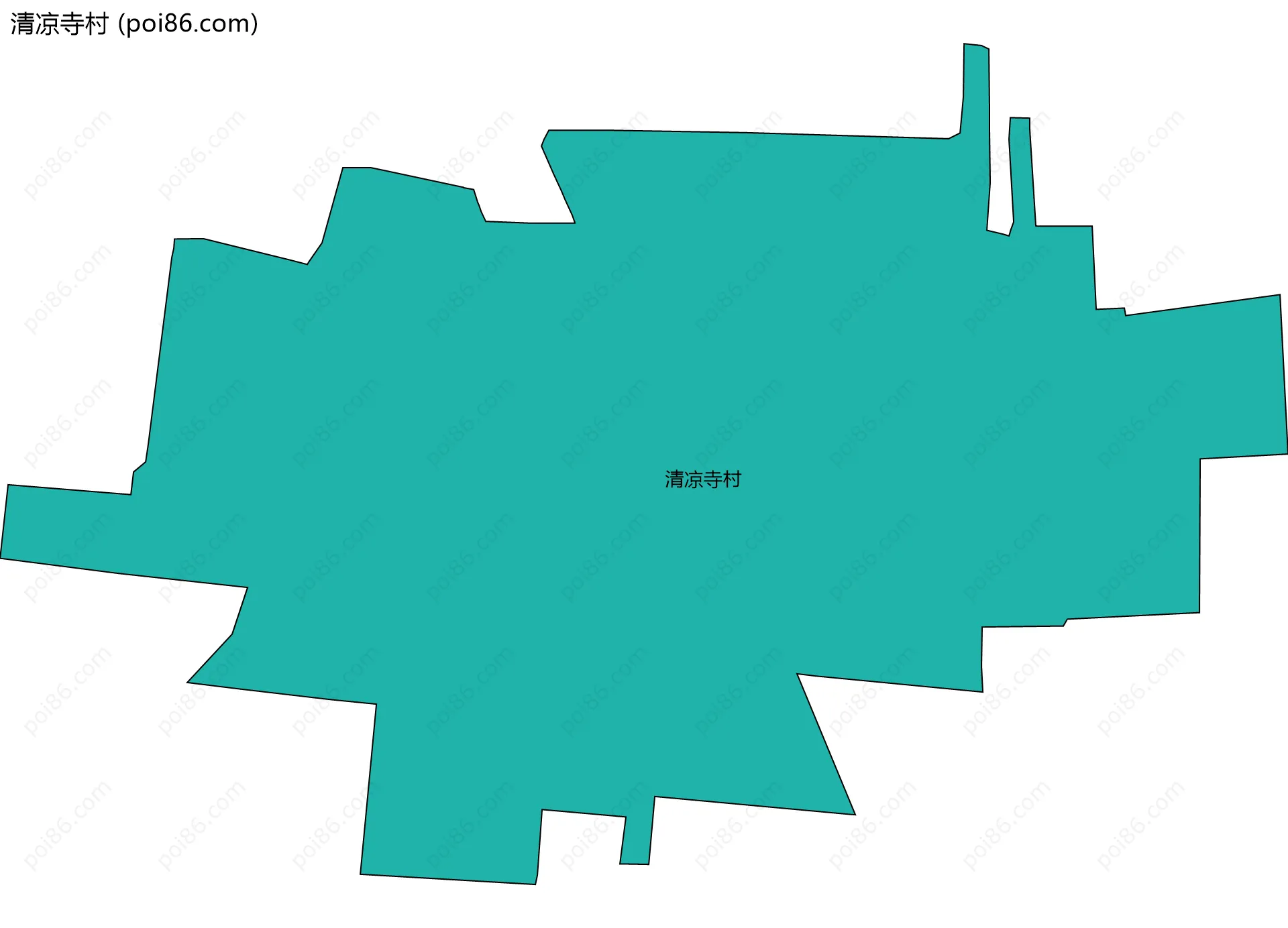 清凉寺村边界地图