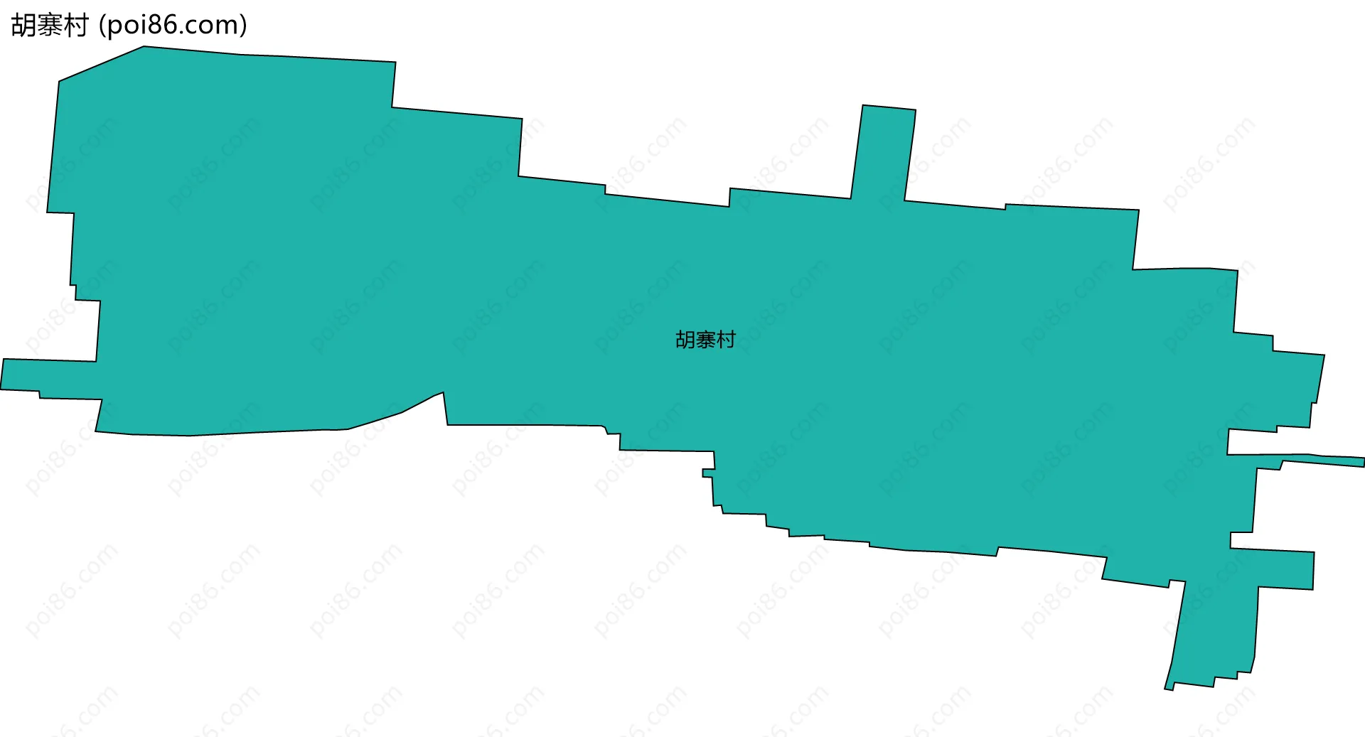 胡寨村边界地图