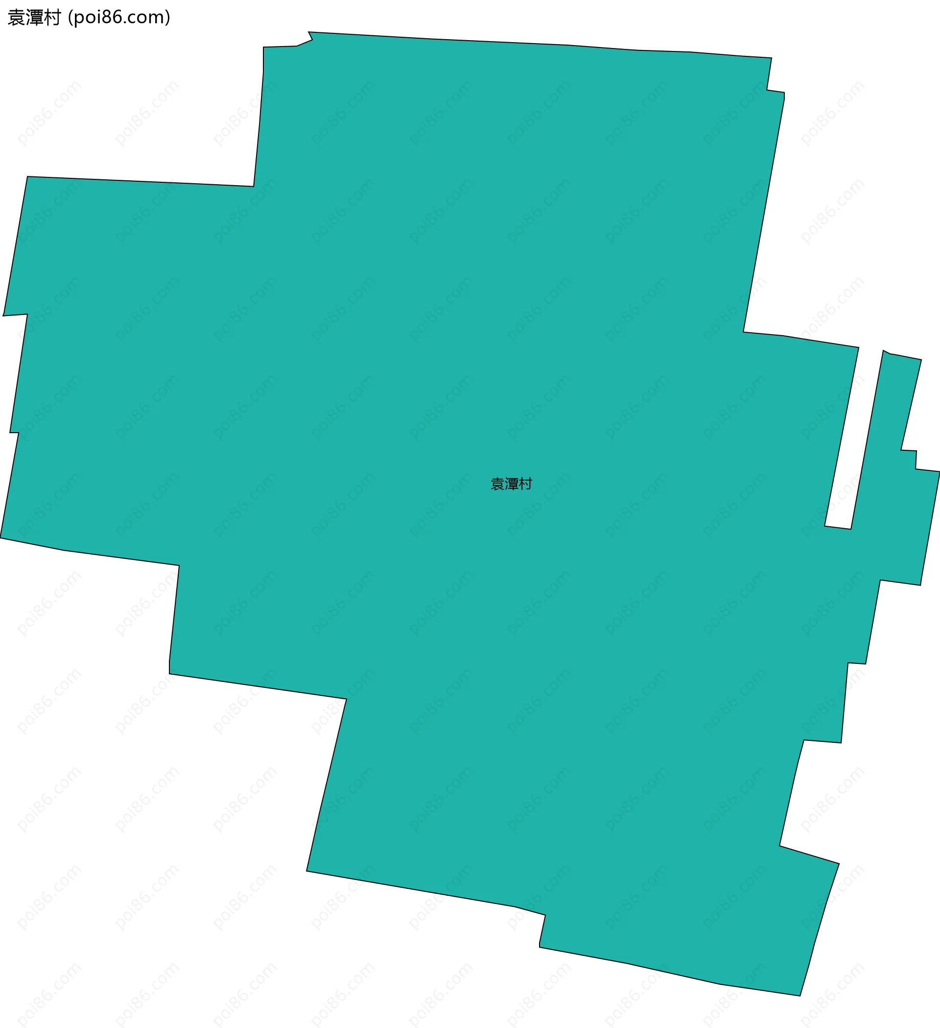 袁潭村边界地图