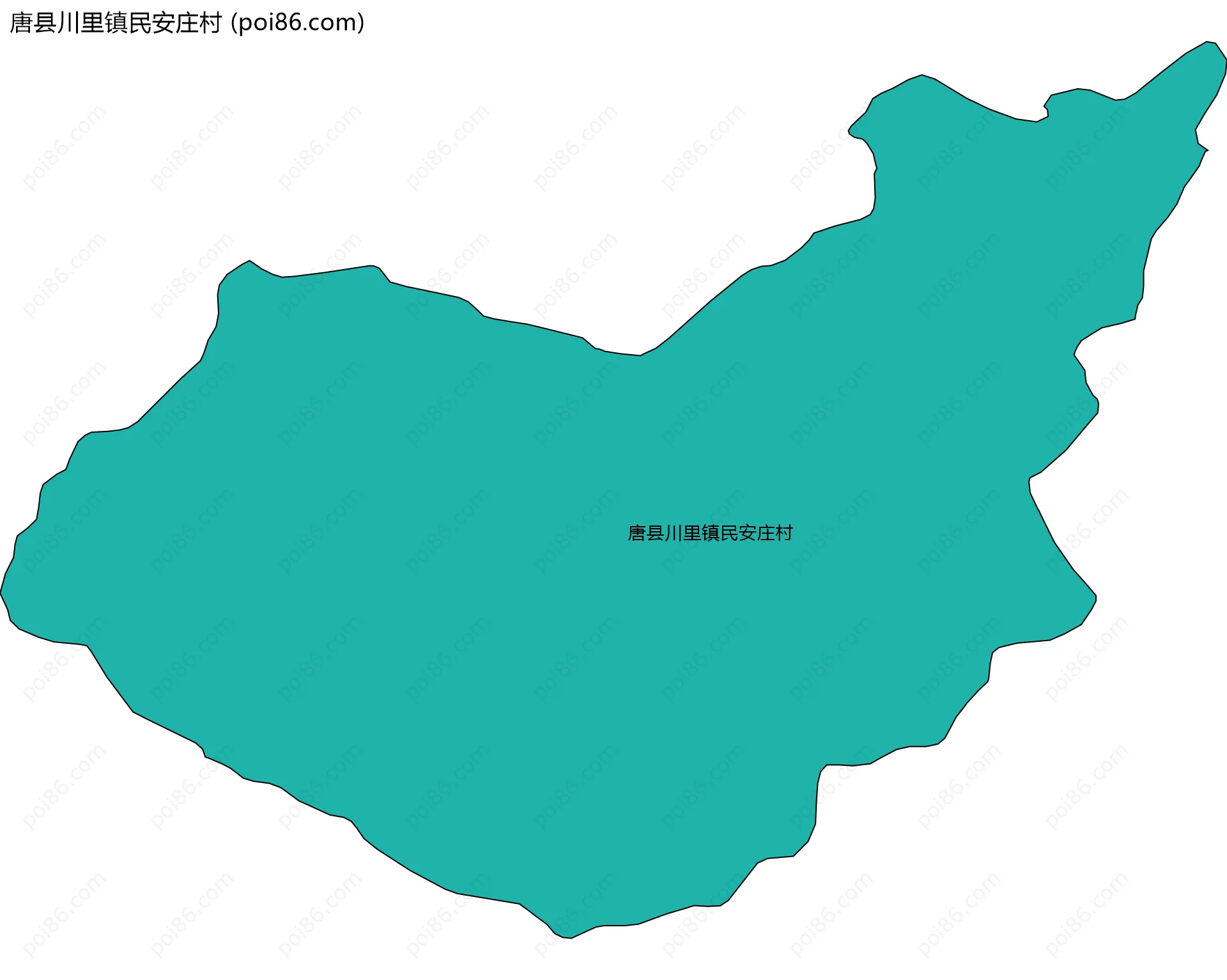 唐县川里镇民安庄村边界地图