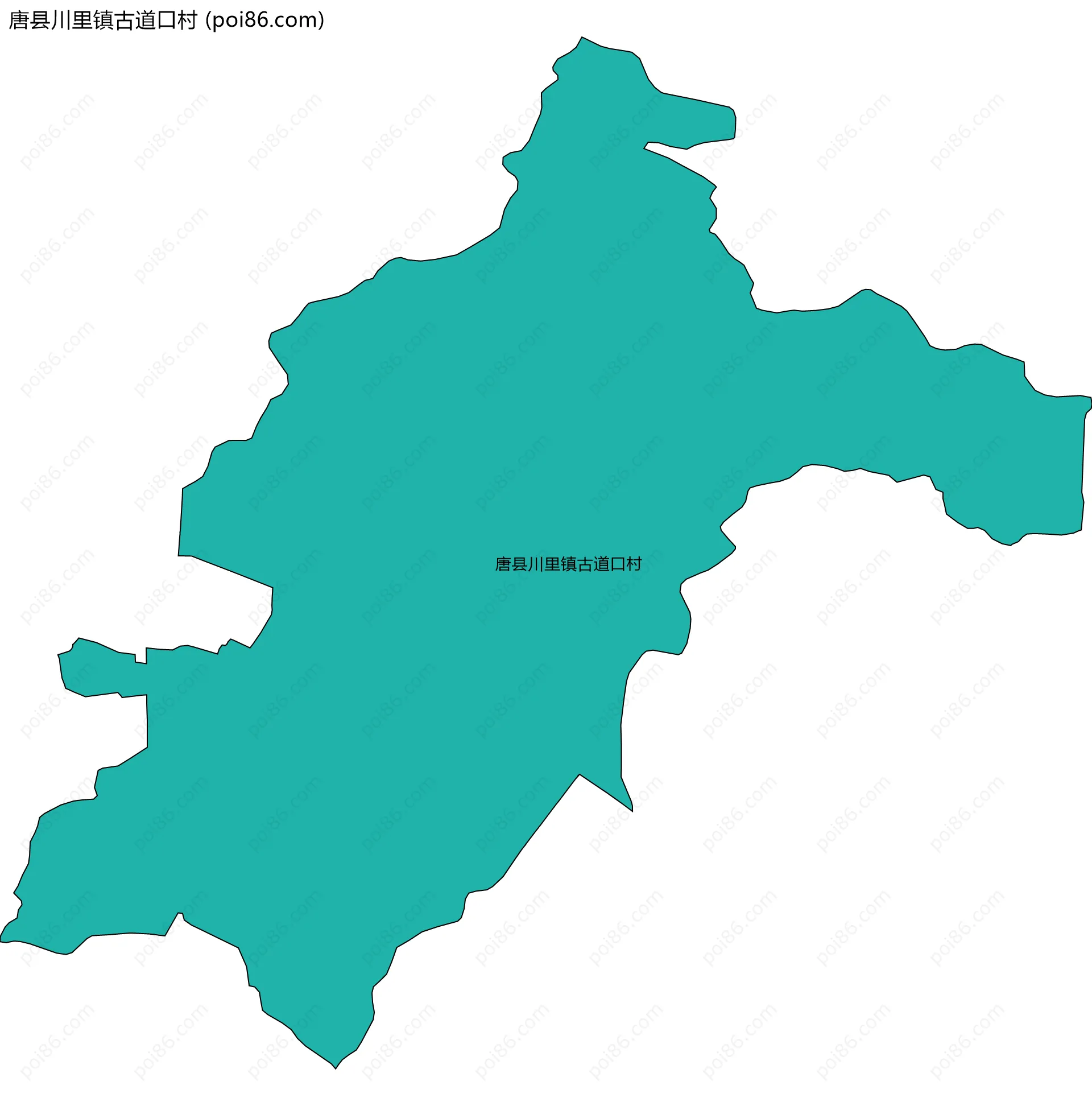 唐县川里镇古道口村边界地图