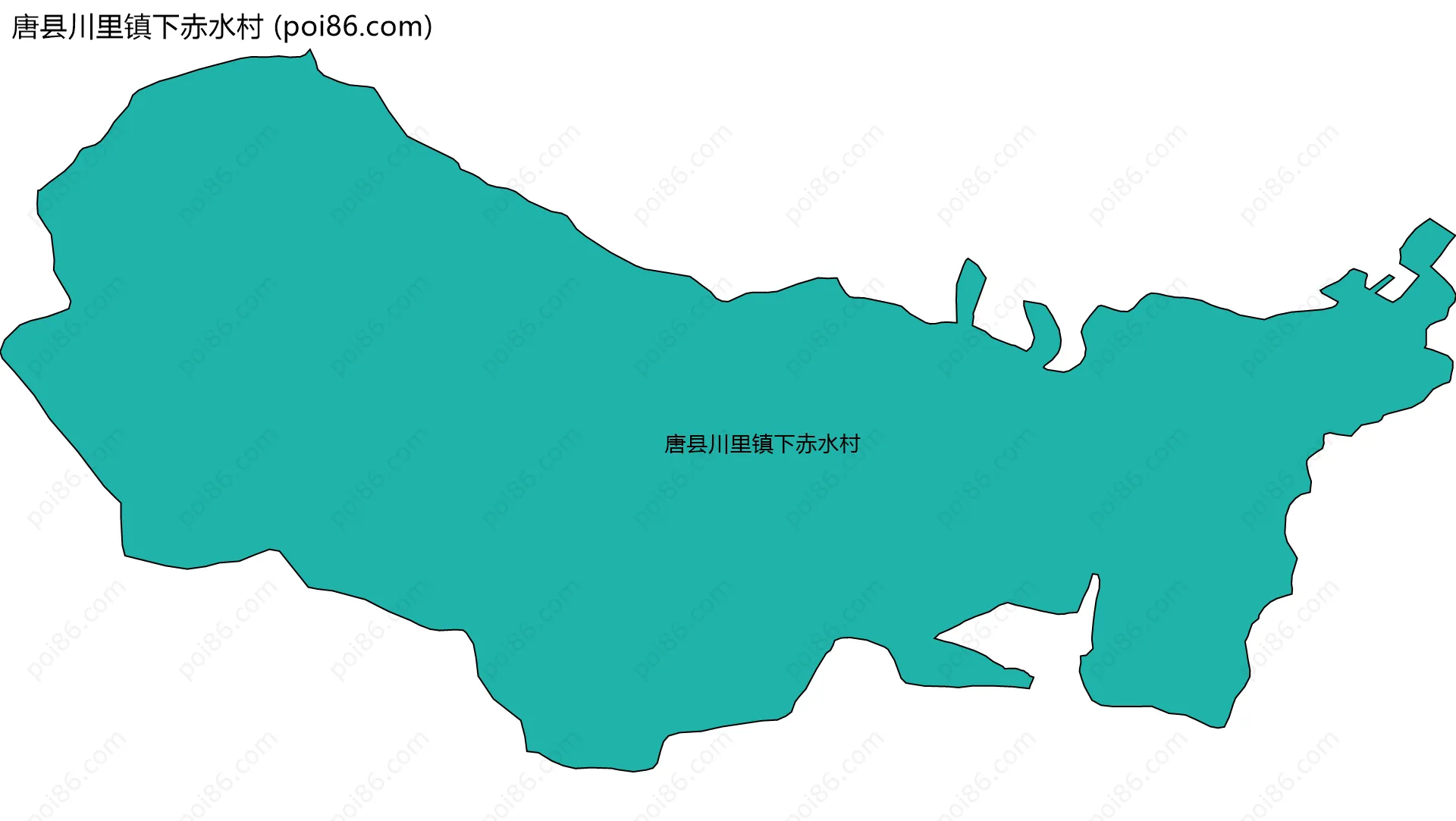 唐县川里镇下赤水村边界地图