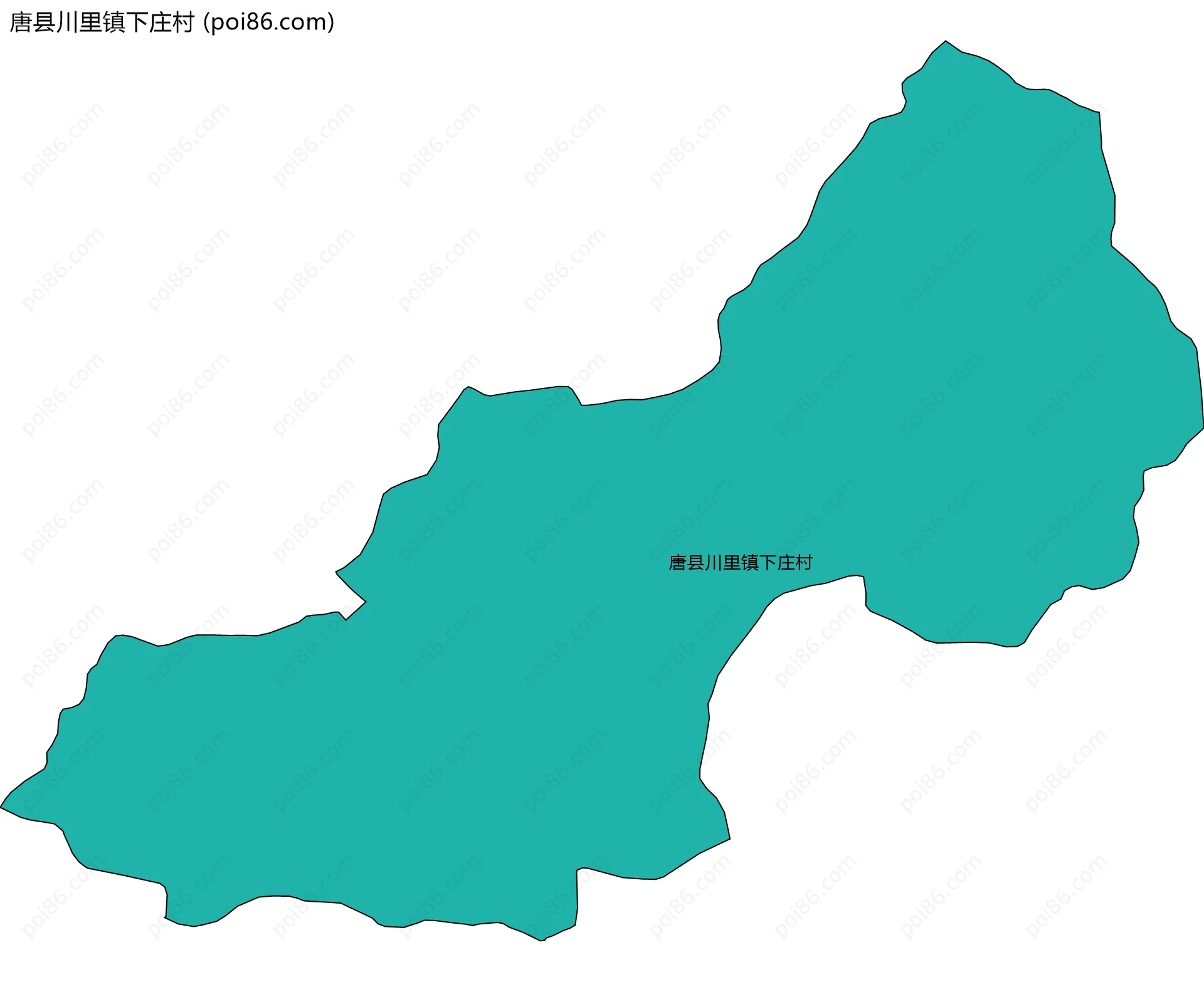 唐县川里镇下庄村边界地图