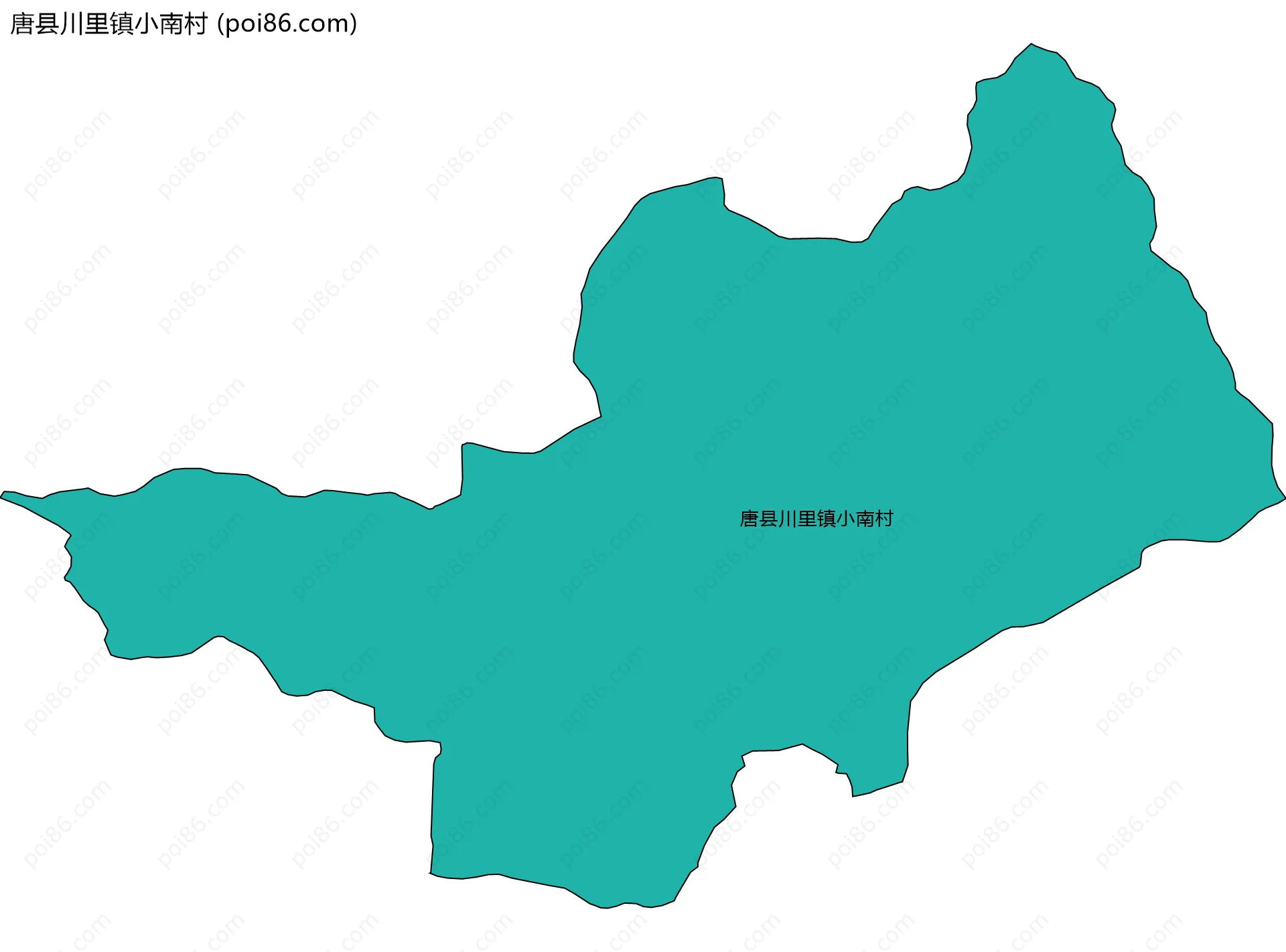 唐县川里镇小南村边界地图