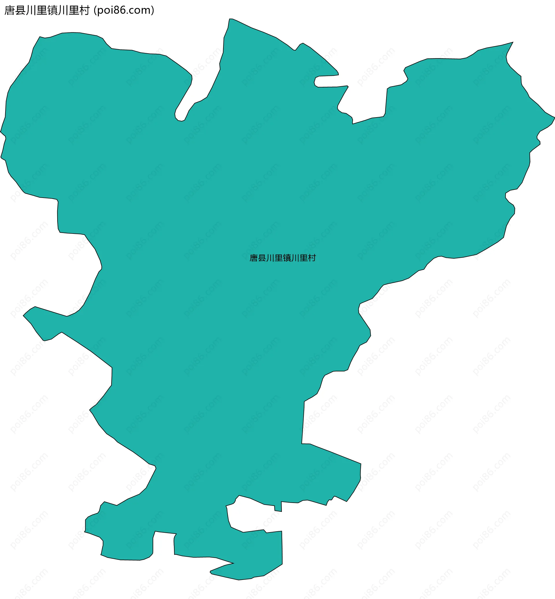 唐县川里镇川里村边界地图