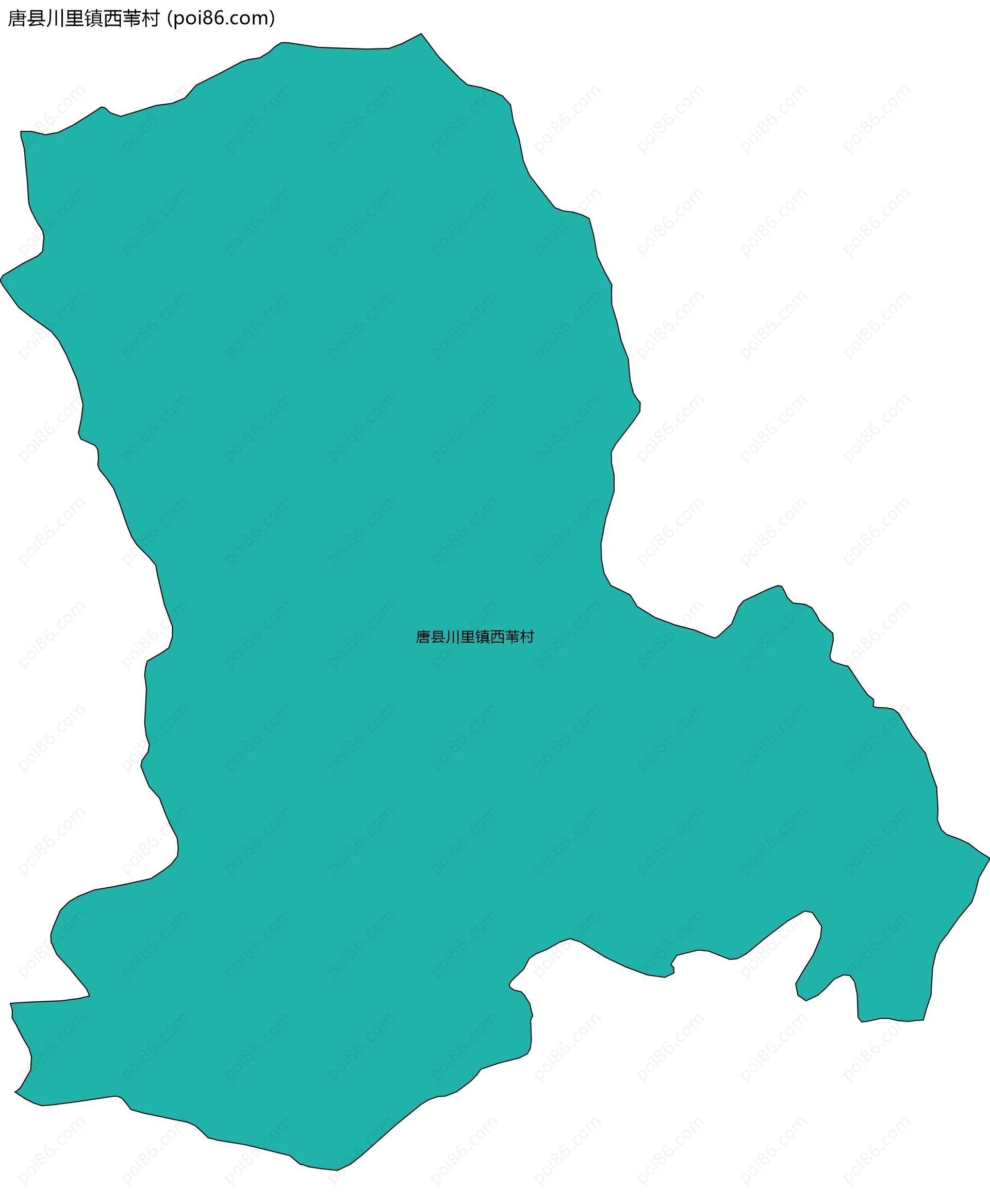 唐县川里镇西苇村边界地图