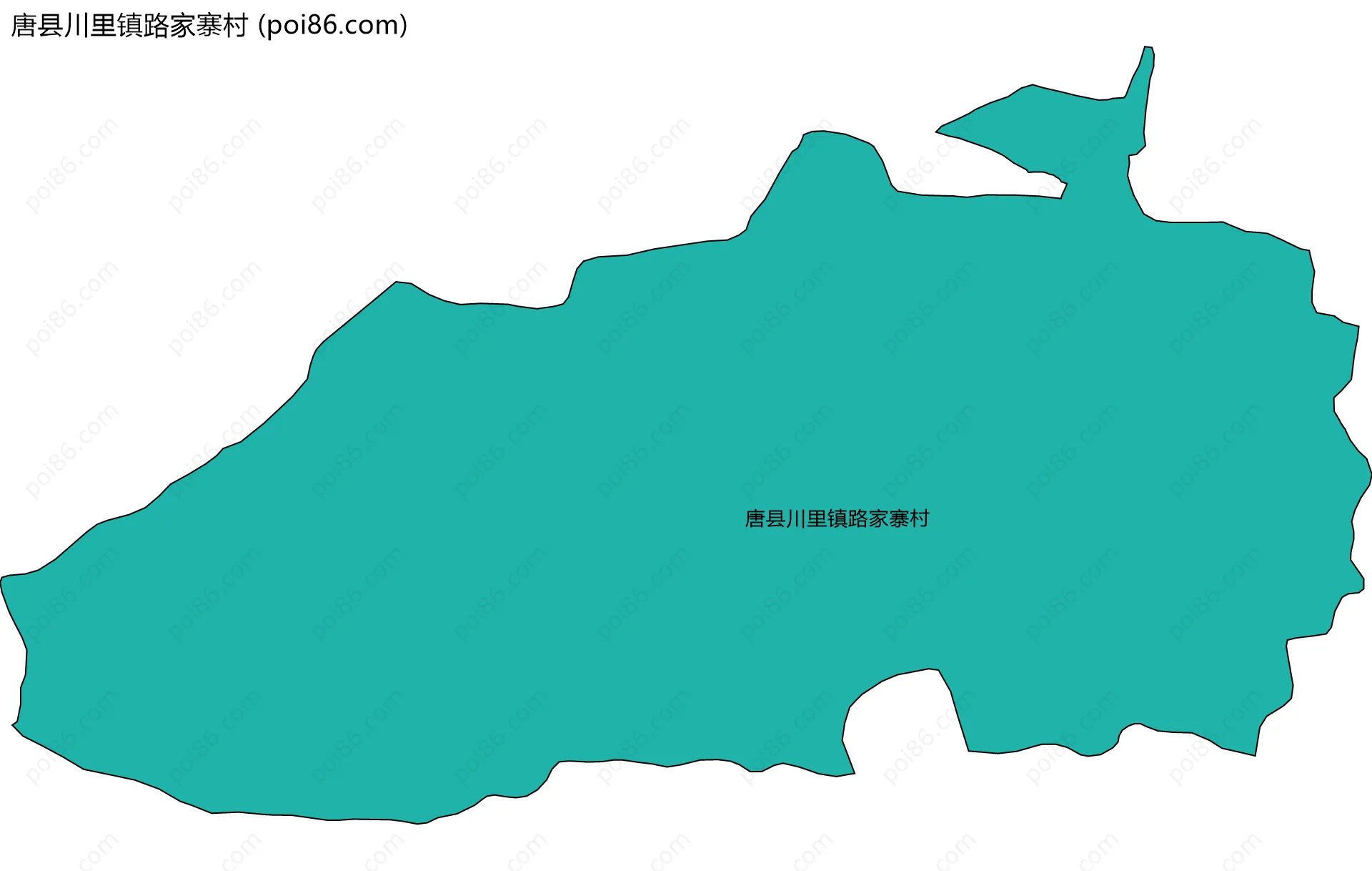 唐县川里镇路家寨村边界地图