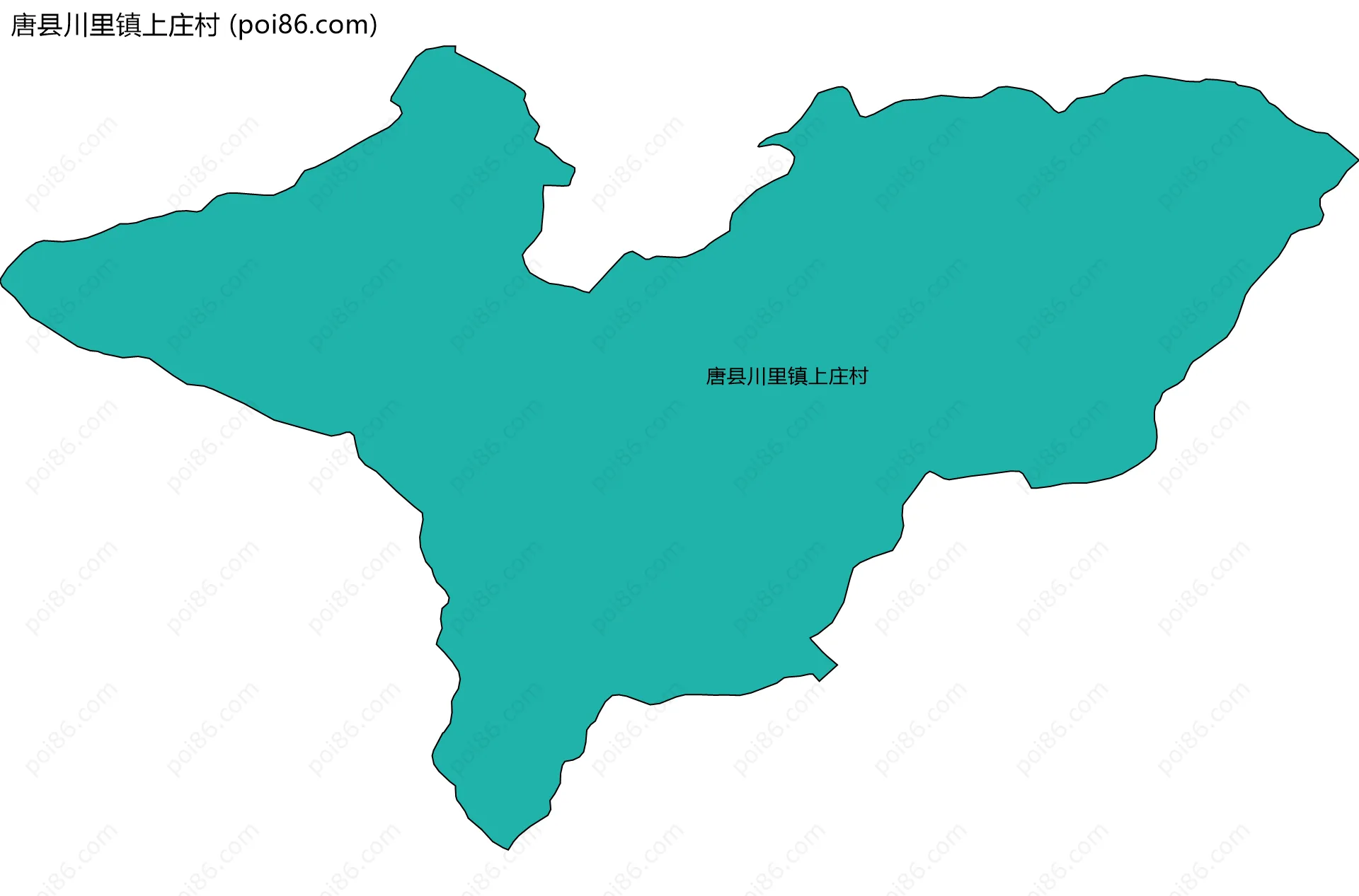 唐县川里镇上庄村边界地图