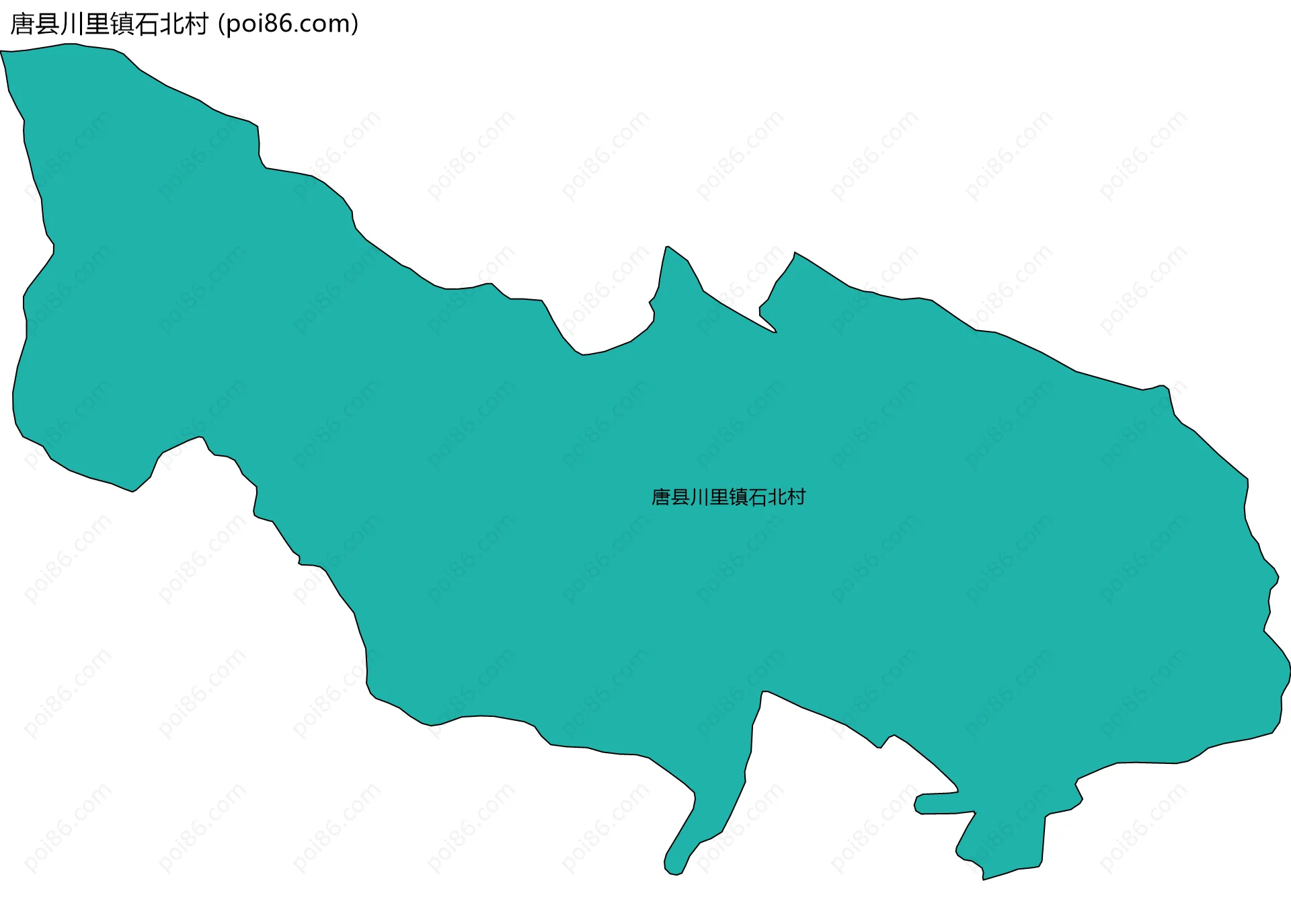 唐县川里镇石北村边界地图