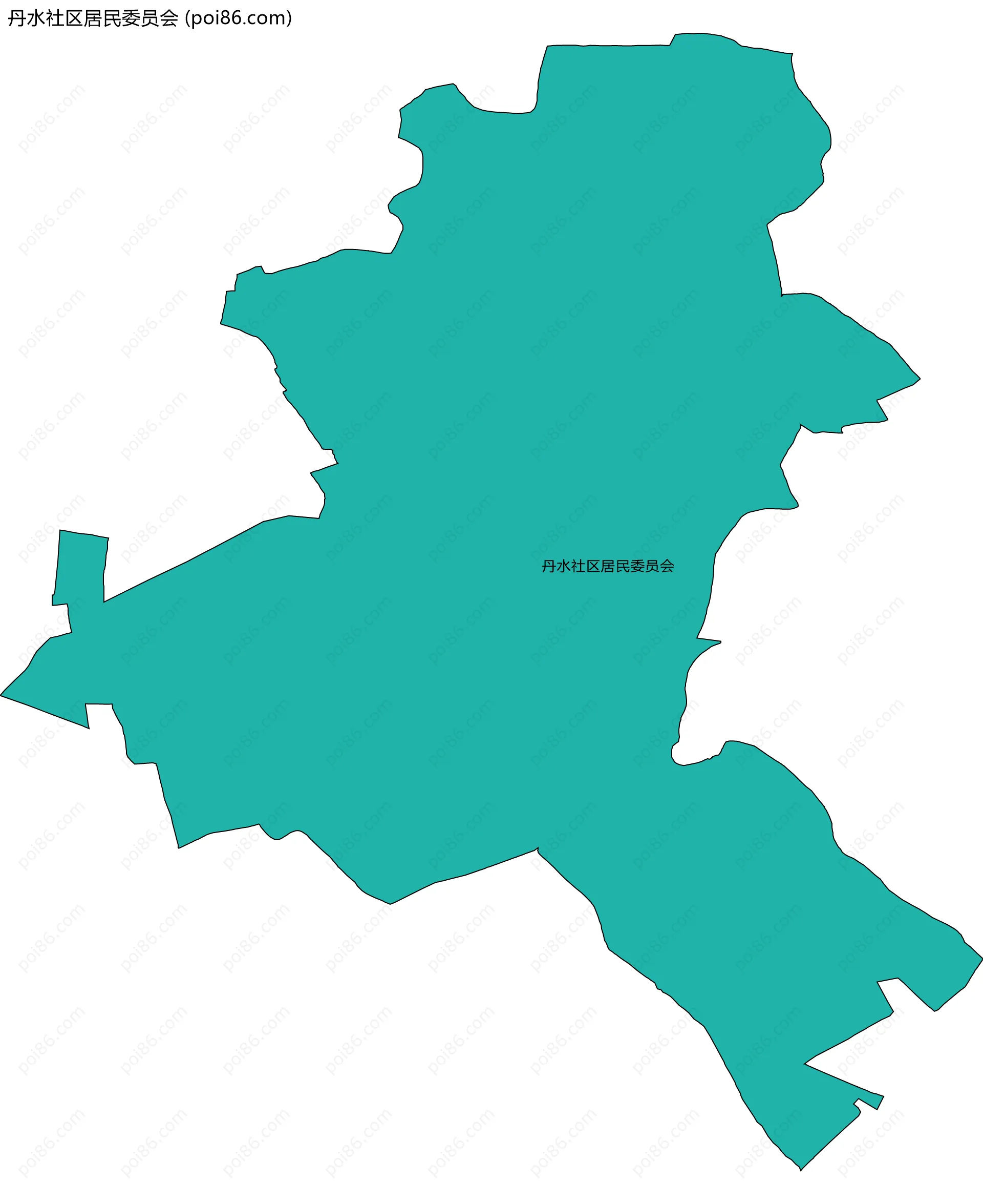 丹水社区居民委员会边界地图