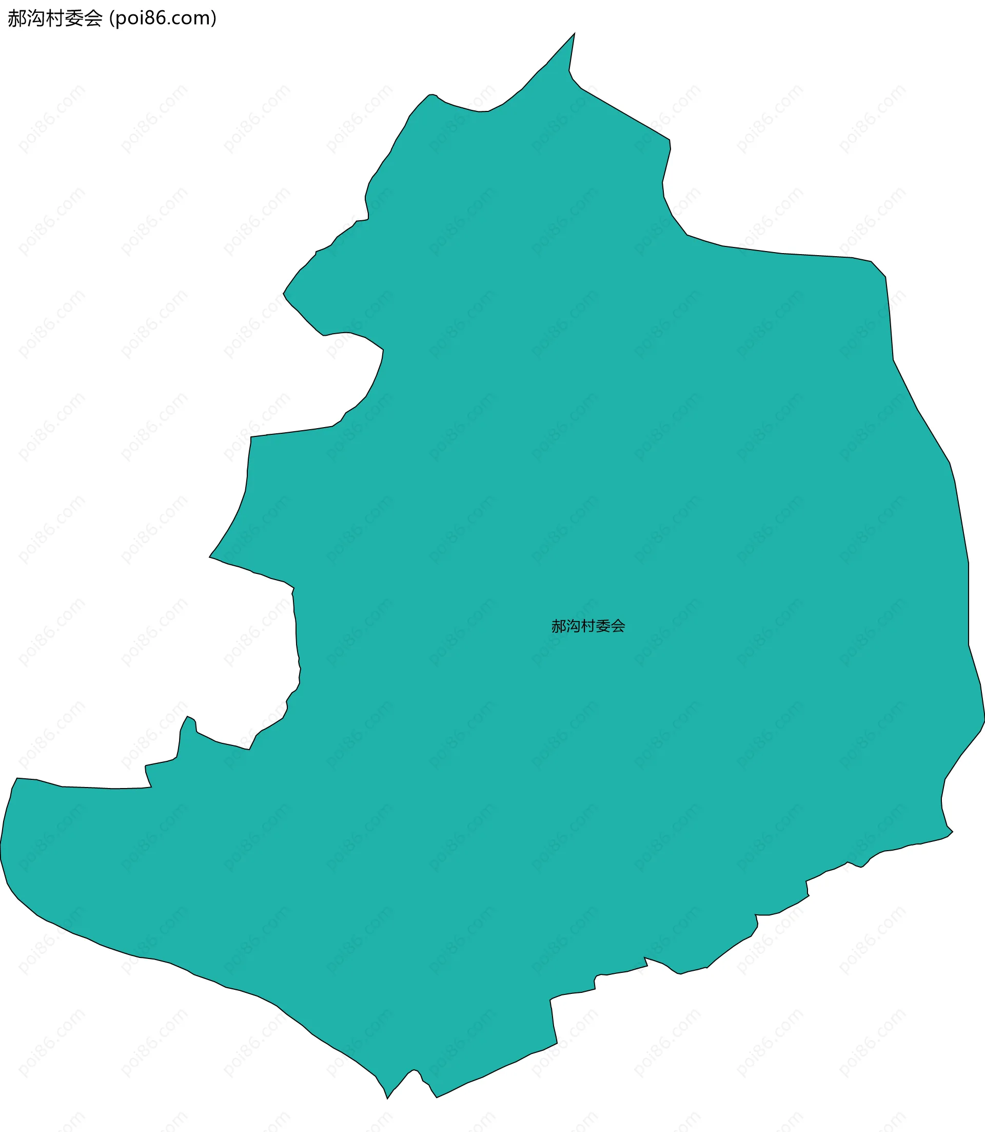 郝沟村委会边界地图