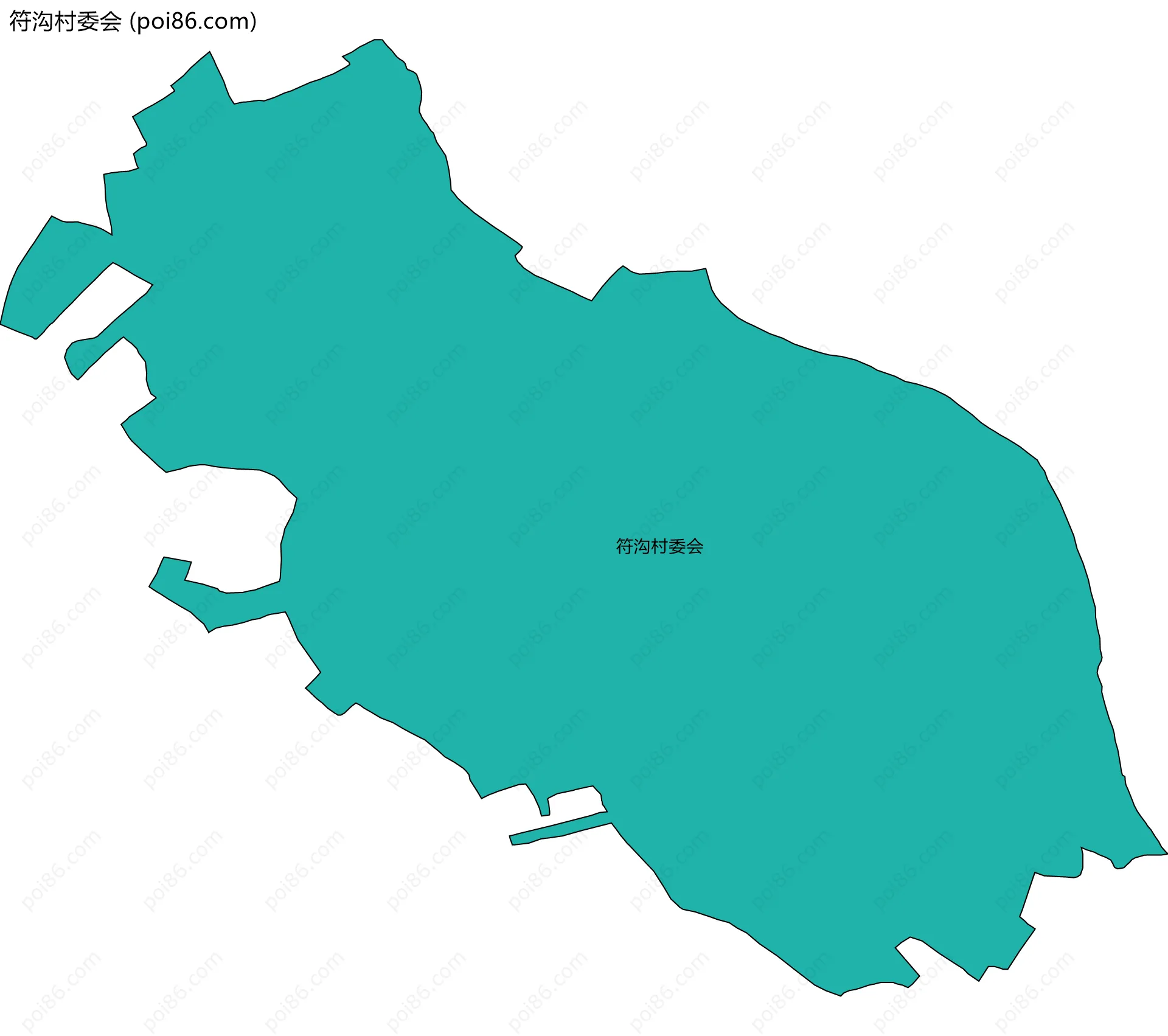 符沟村委会边界地图