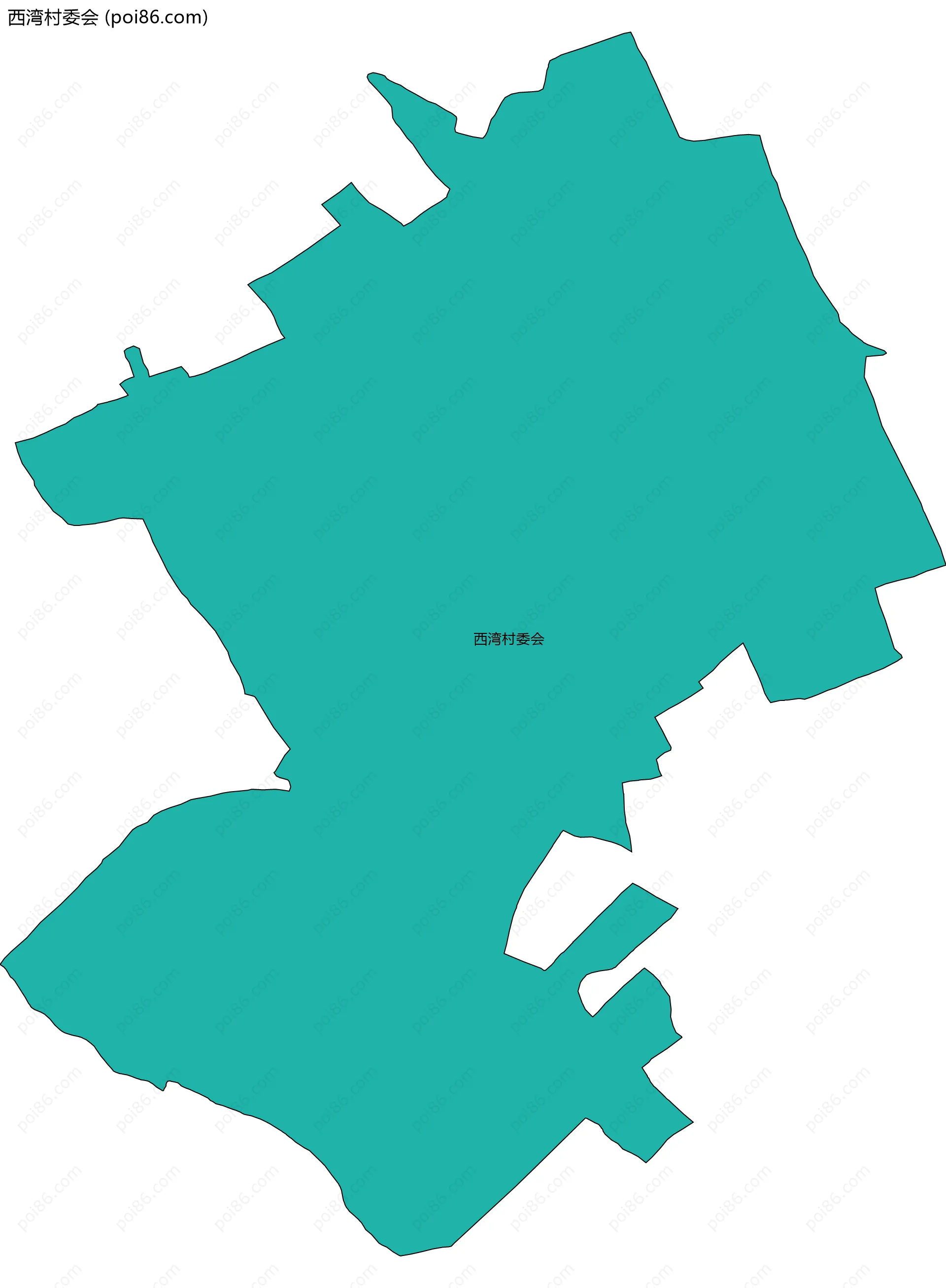 西湾村委会边界地图