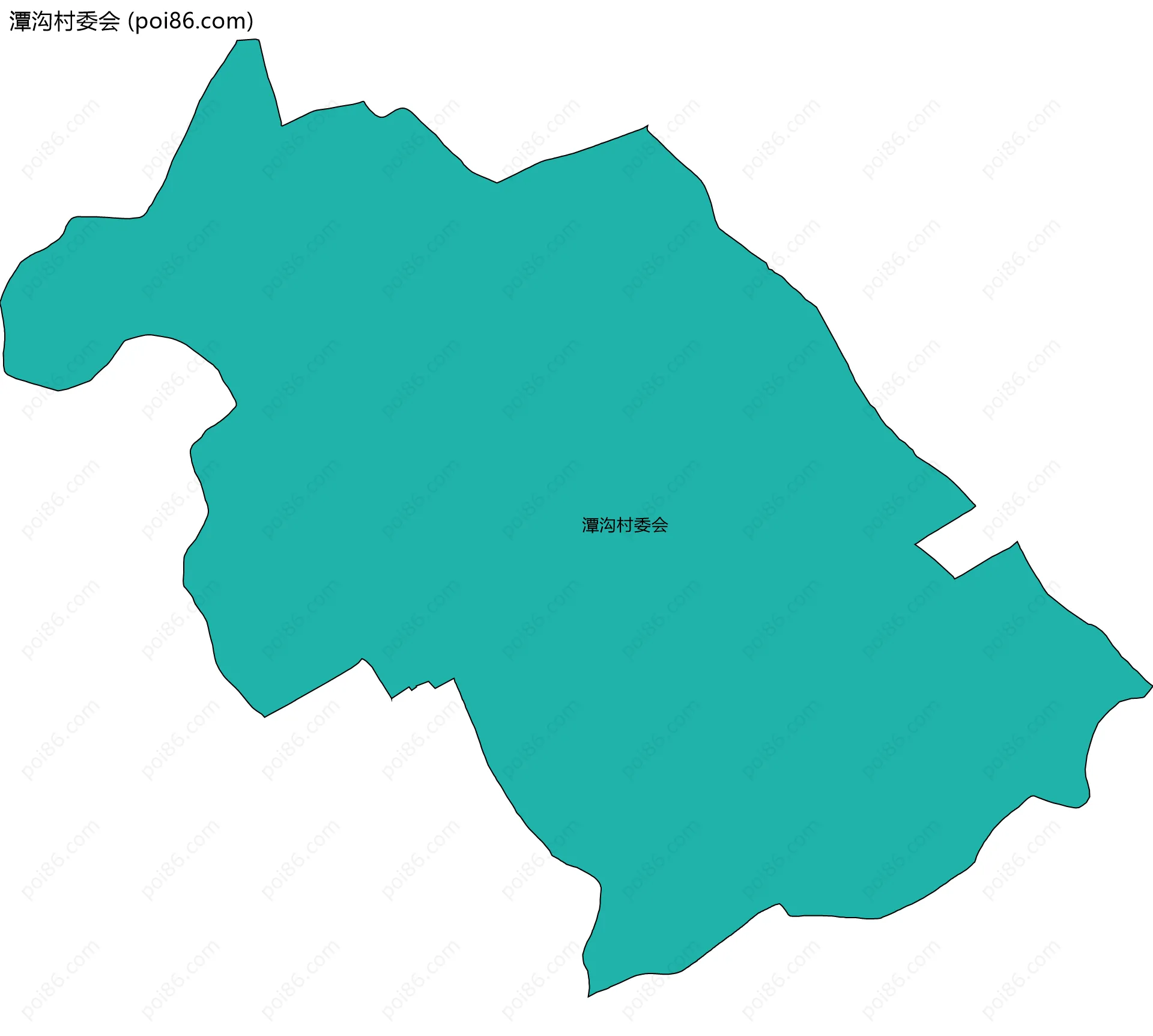 潭沟村委会边界地图