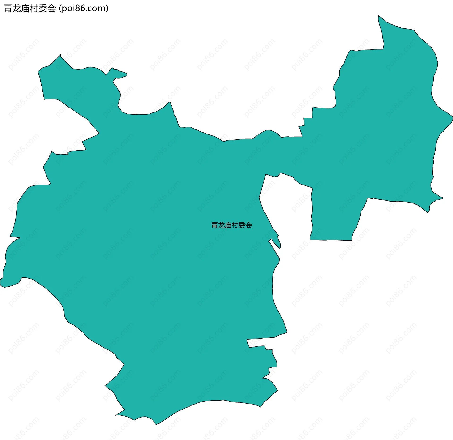 青龙庙村委会边界地图