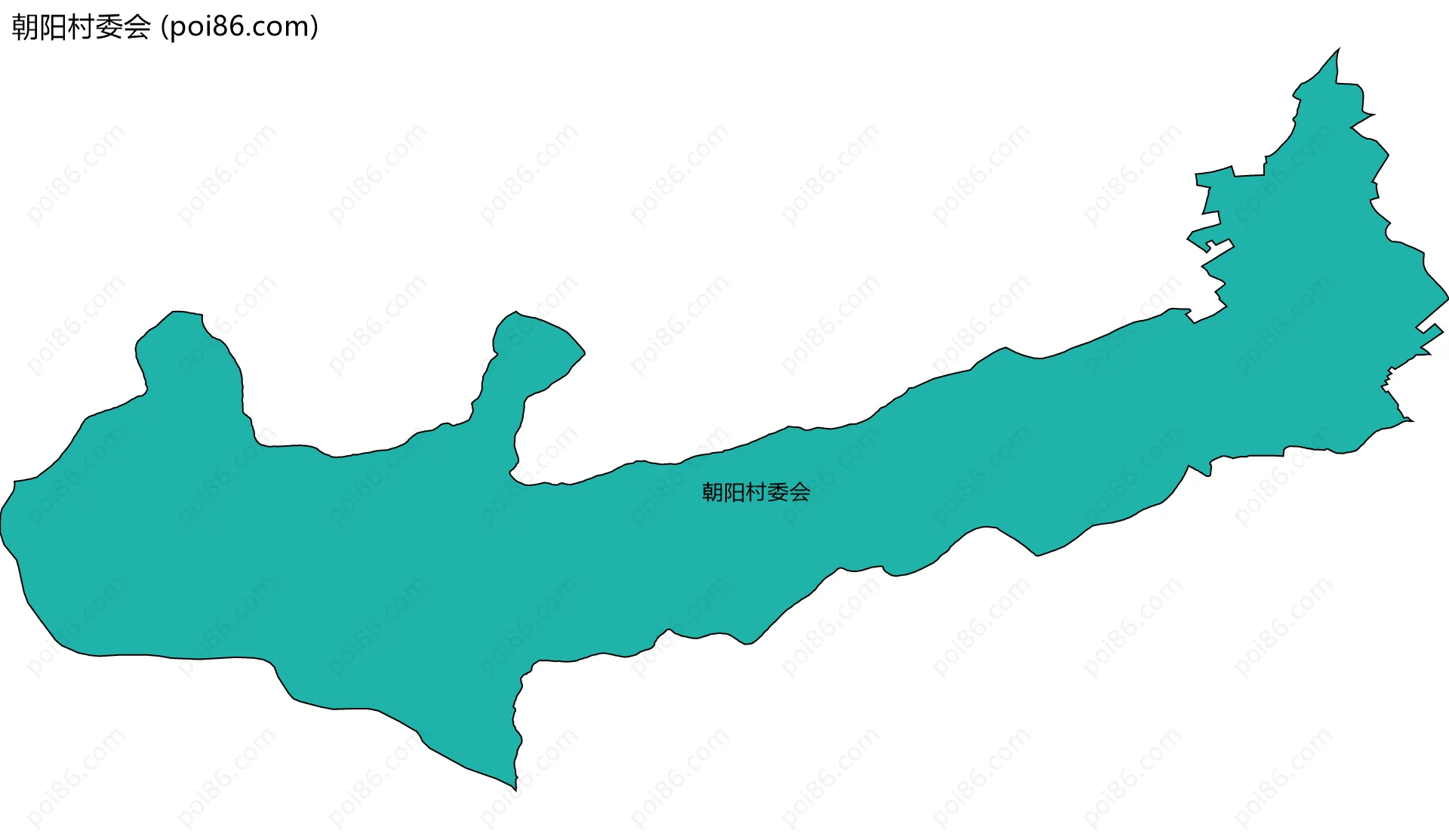 朝阳村委会边界地图