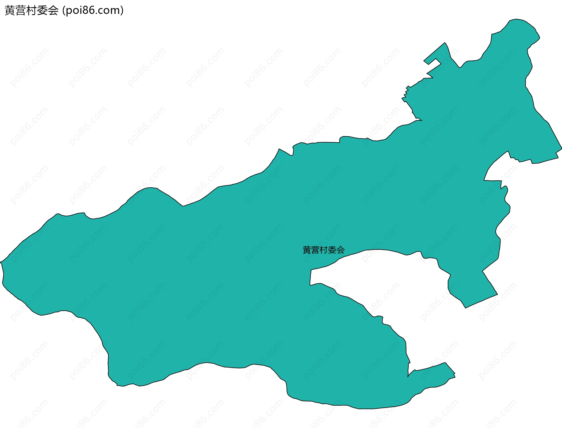 黄营村委会边界地图