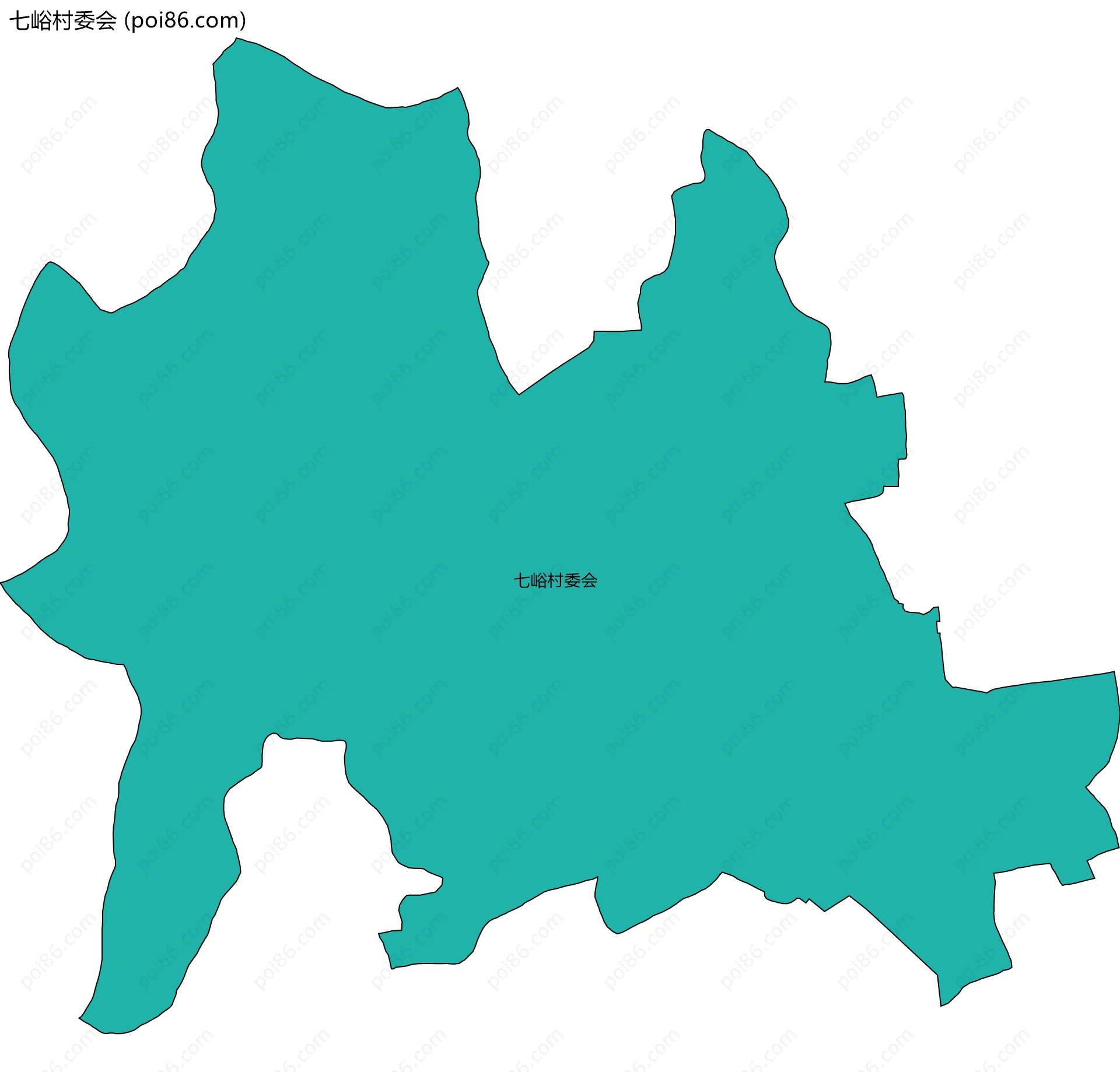 七峪村委会边界地图