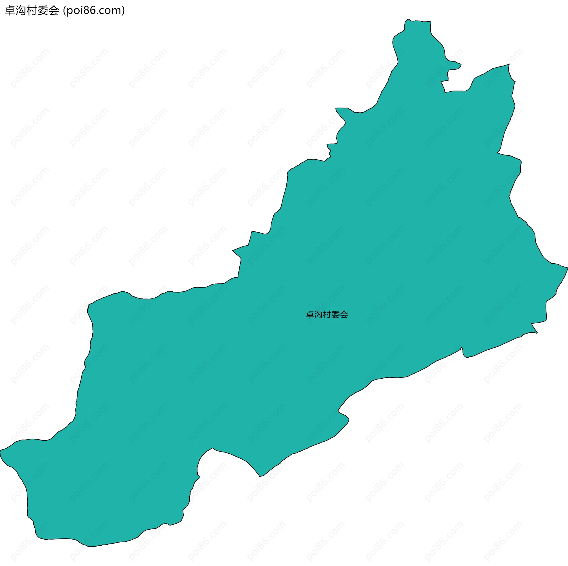 卓沟村委会边界地图