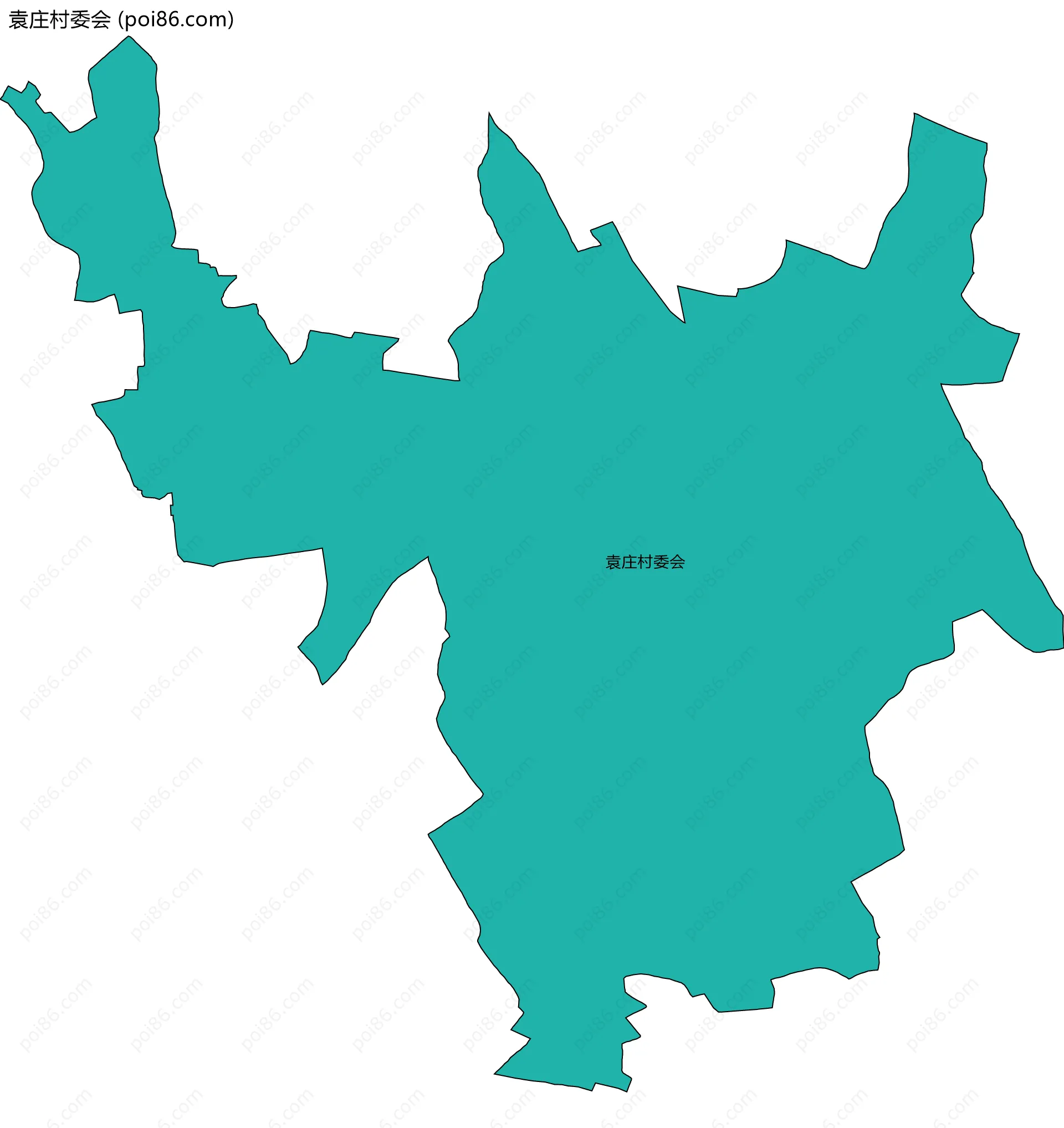 袁庄村委会边界地图