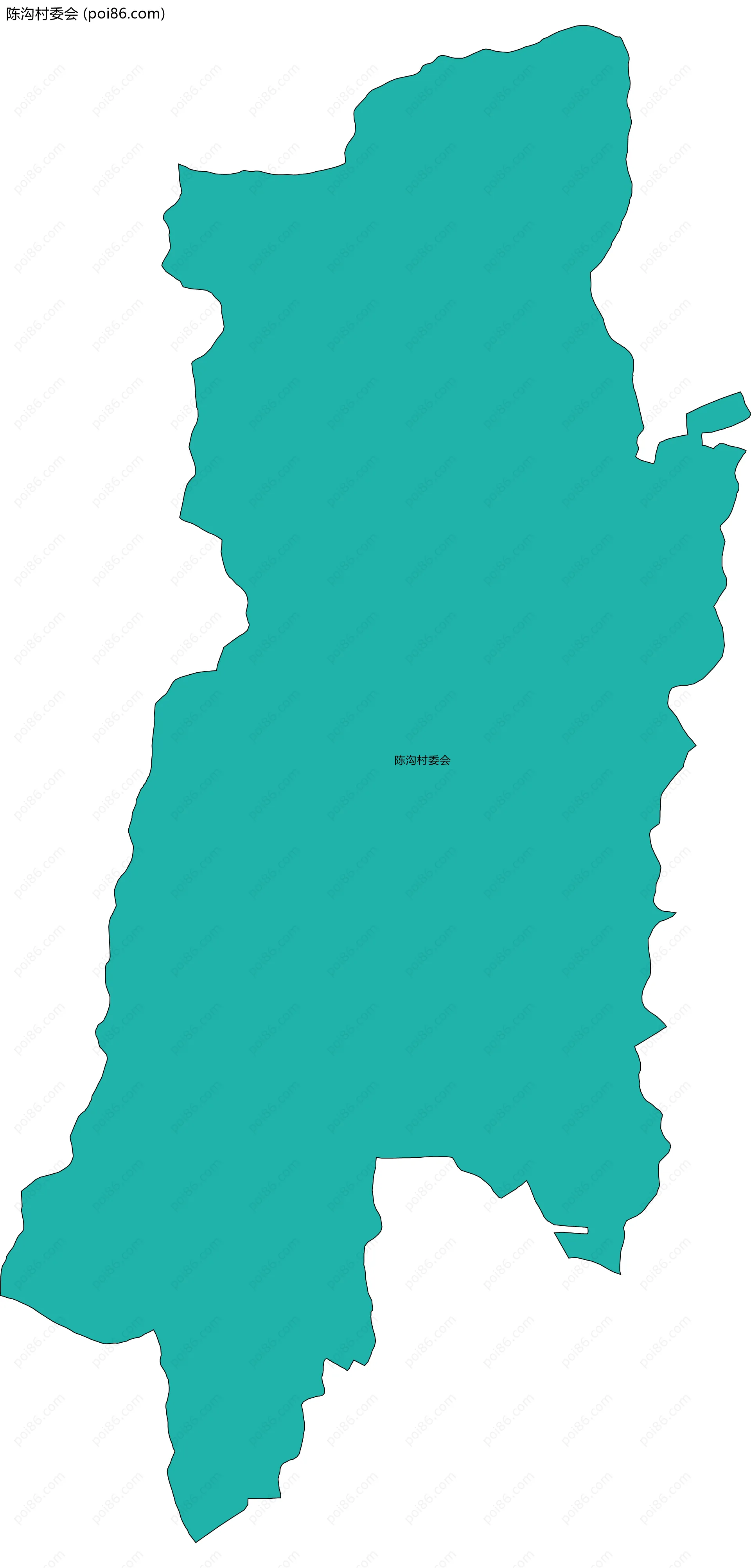 陈沟村委会边界地图