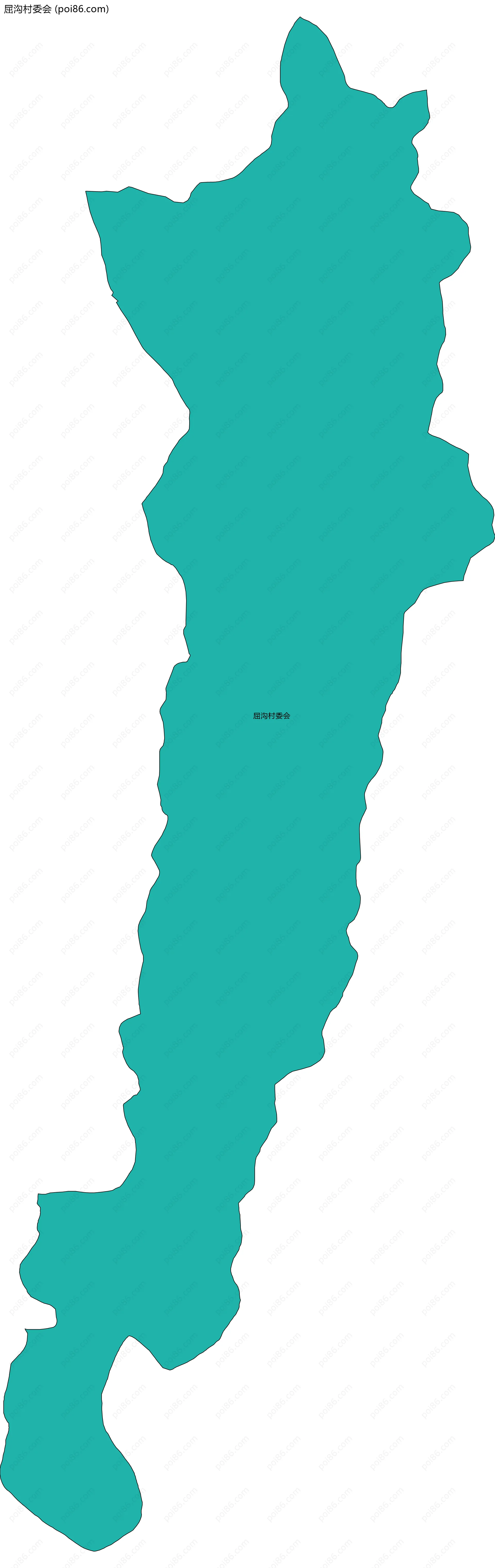 屈沟村委会边界地图