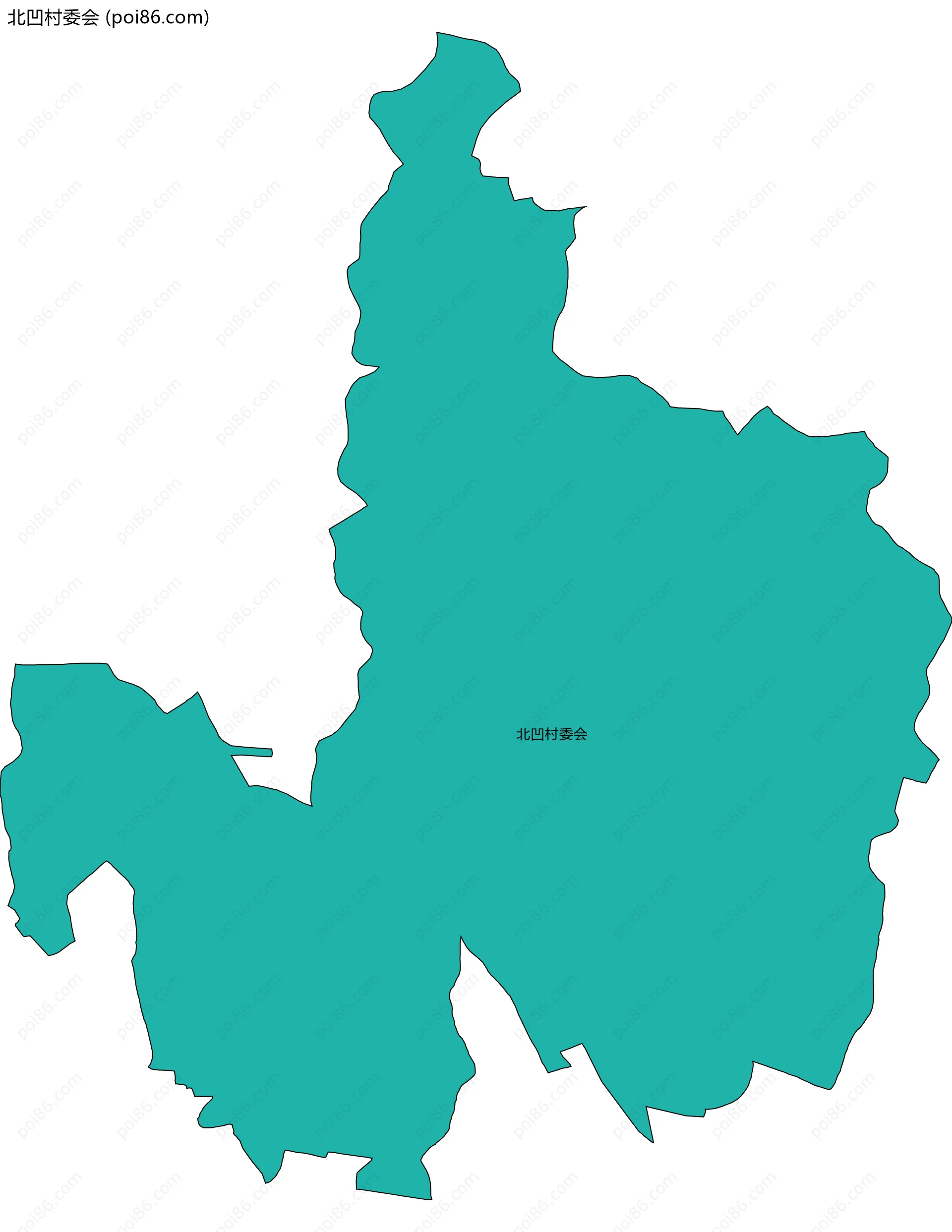 北凹村委会边界地图