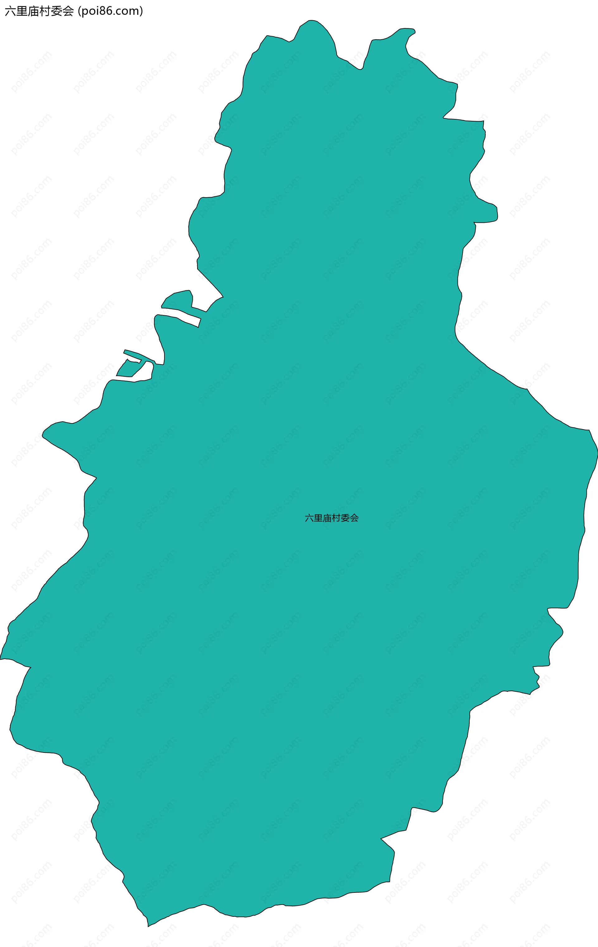 六里庙村委会边界地图