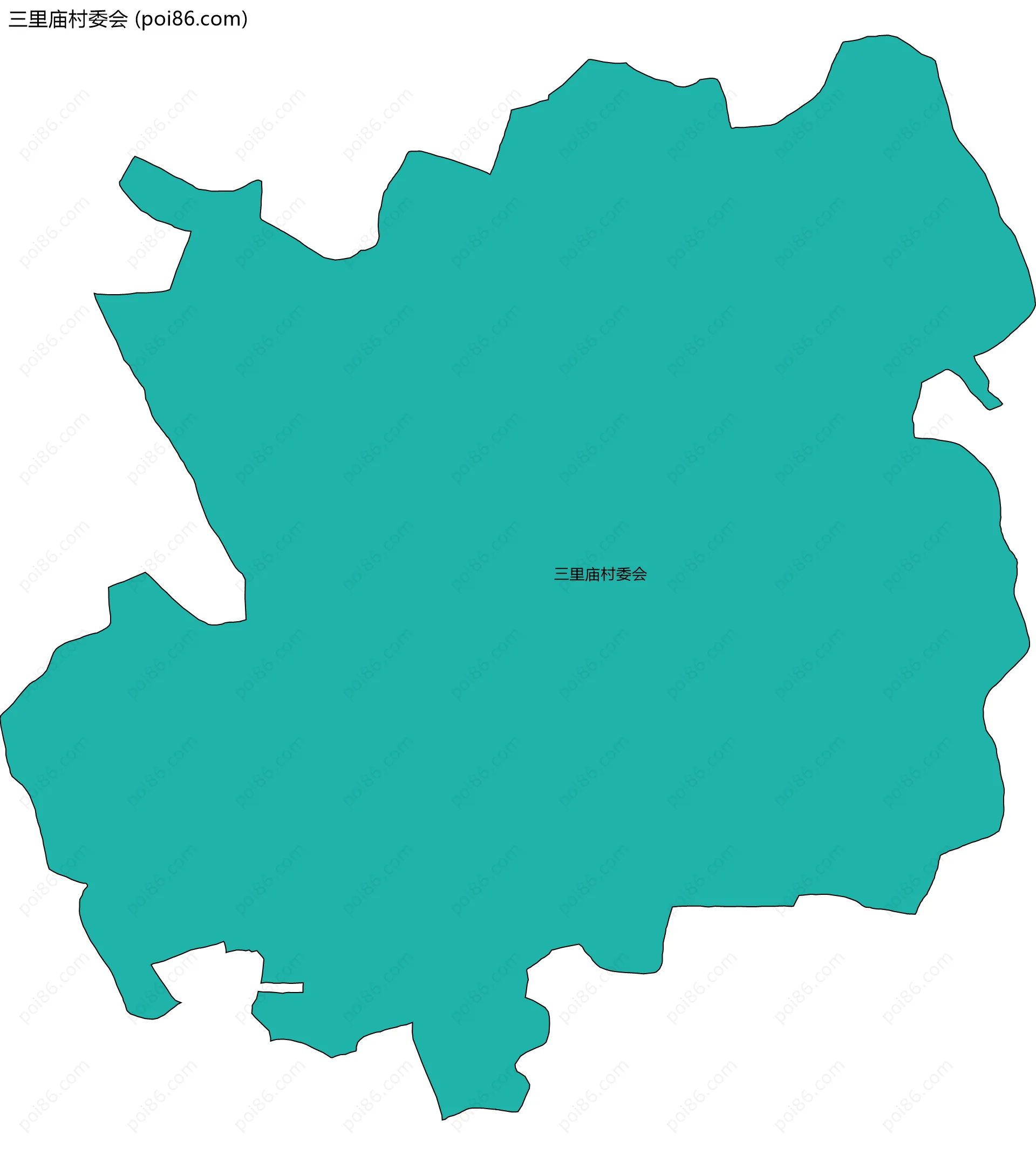 三里庙村委会边界地图