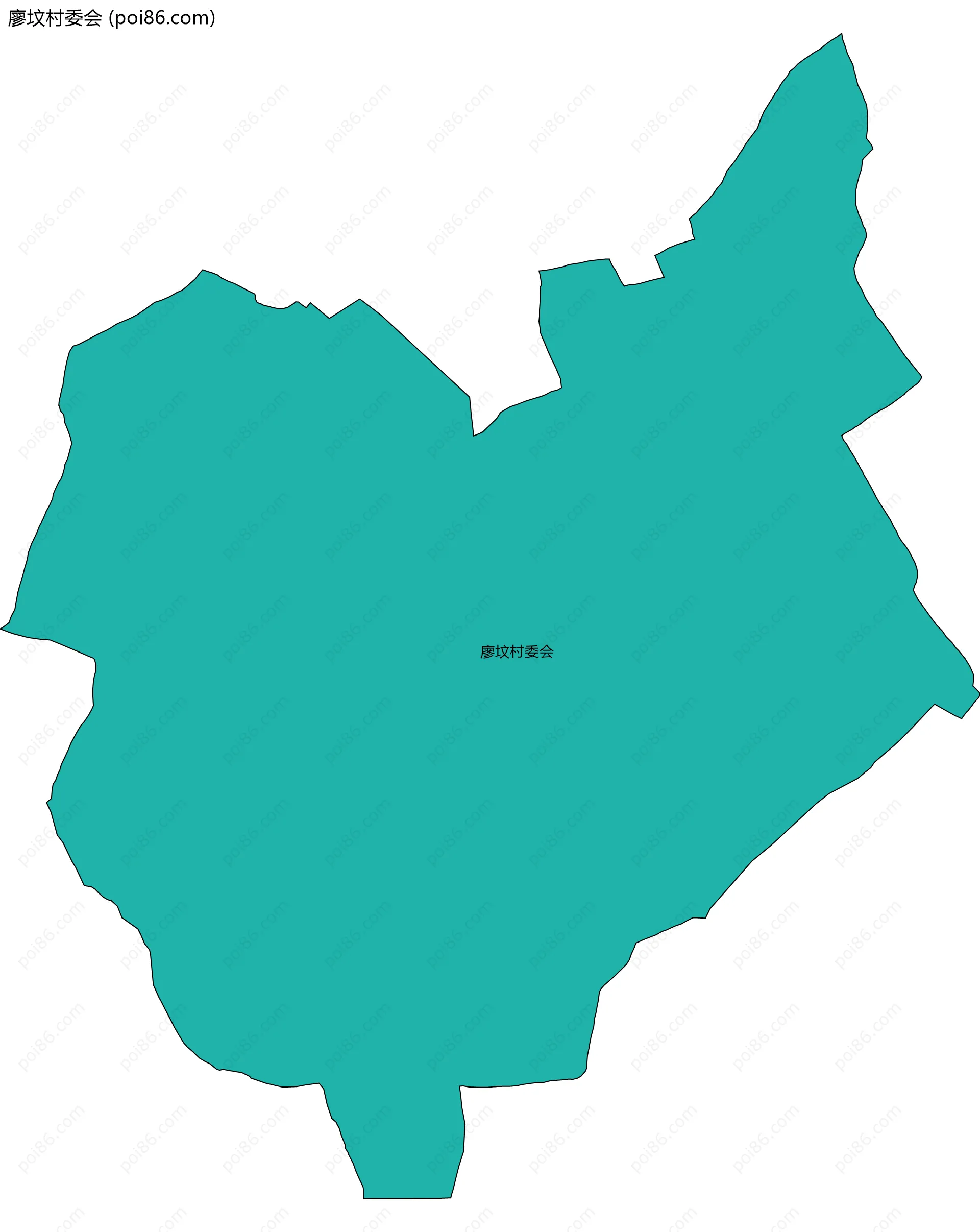 廖坟村委会边界地图