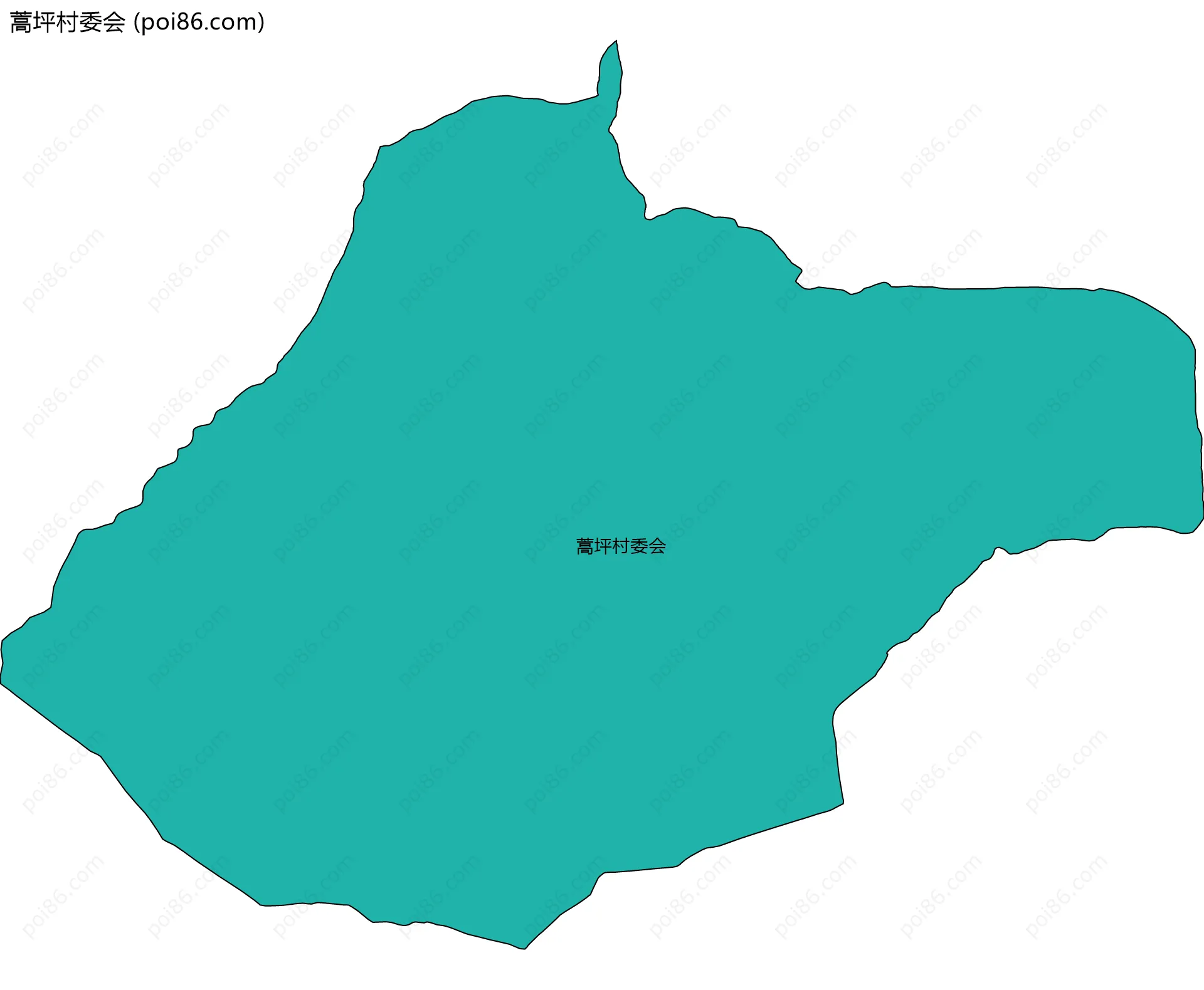 蒿坪村委会边界地图