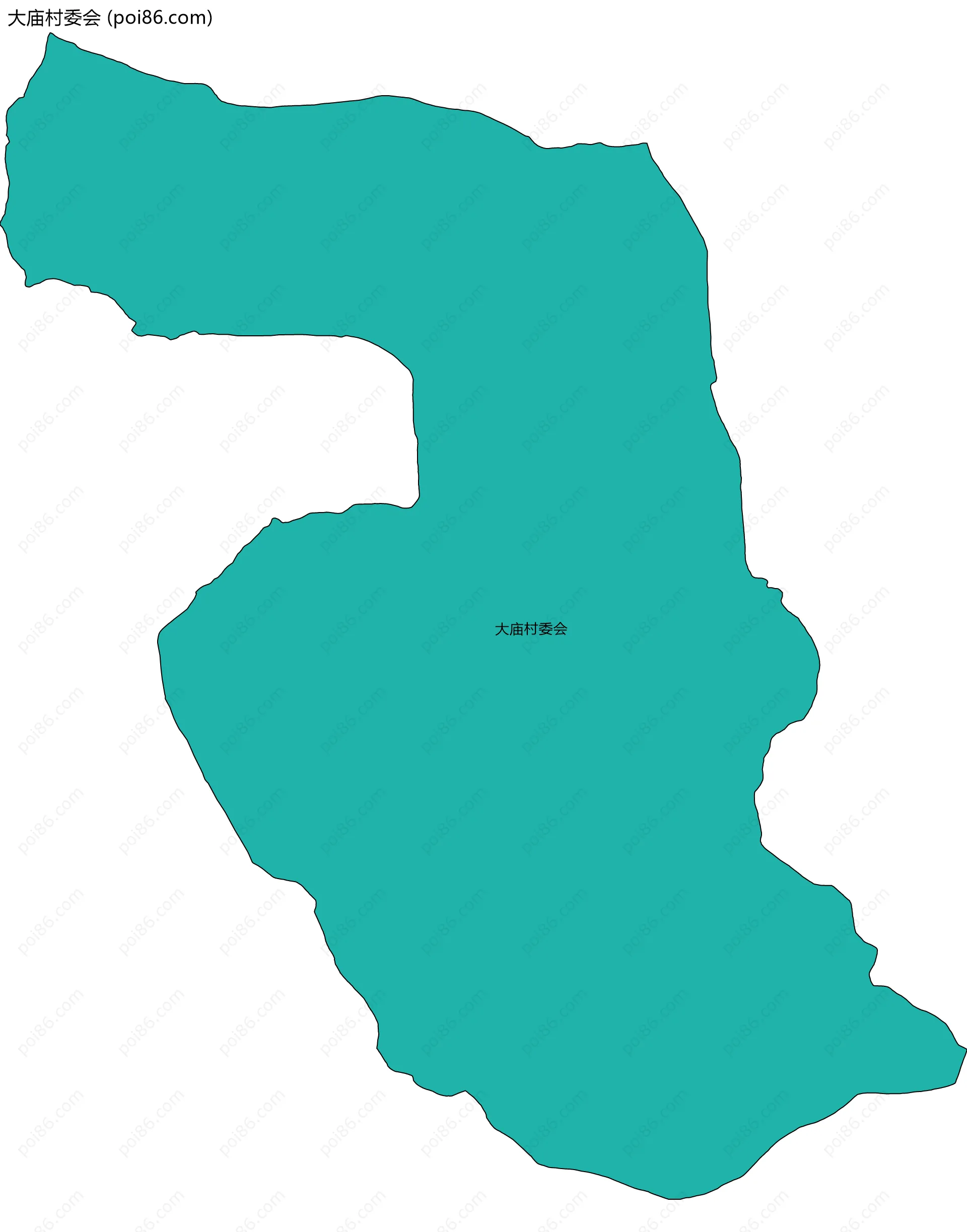 大庙村委会边界地图