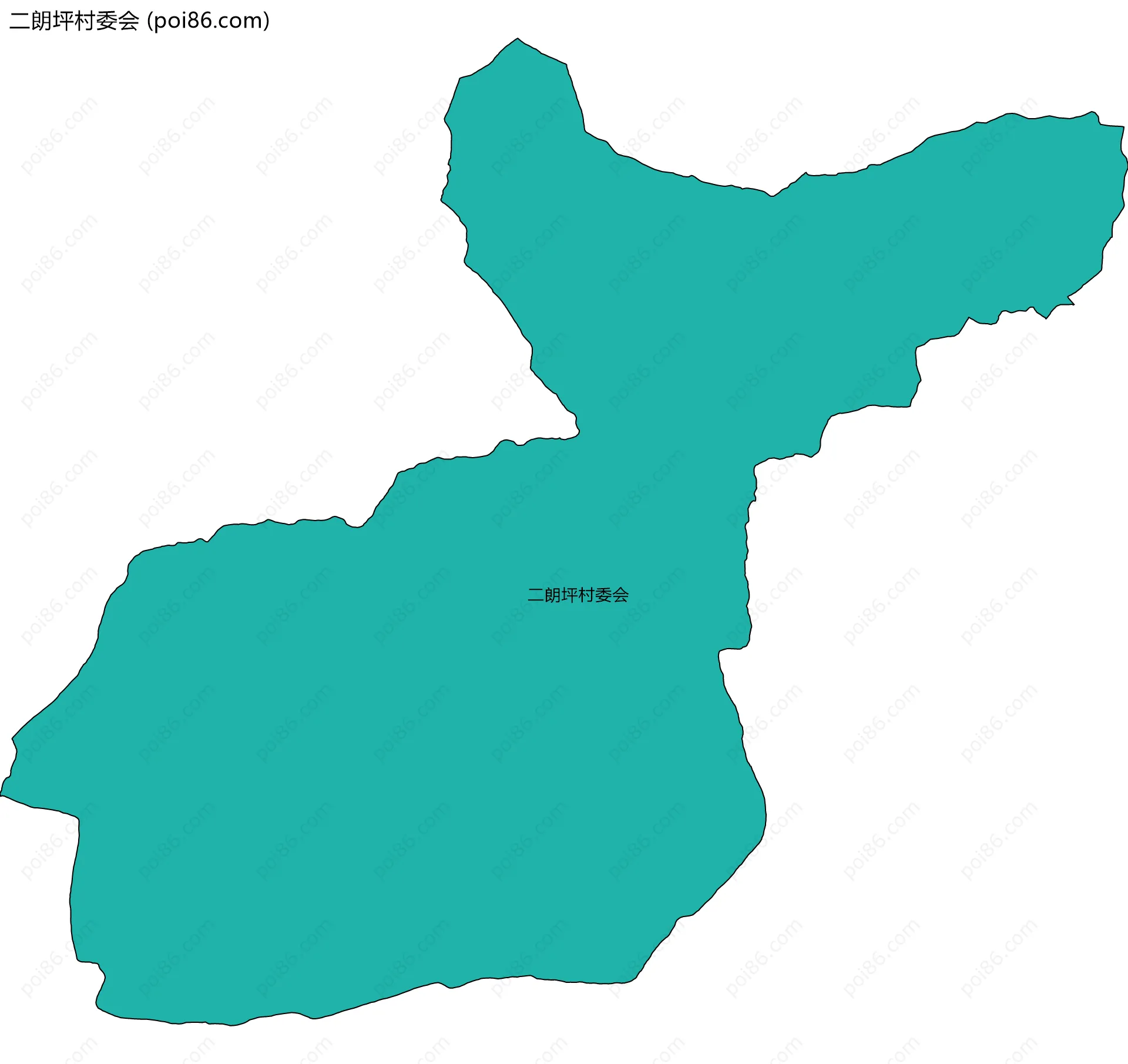 二朗坪村委会边界地图