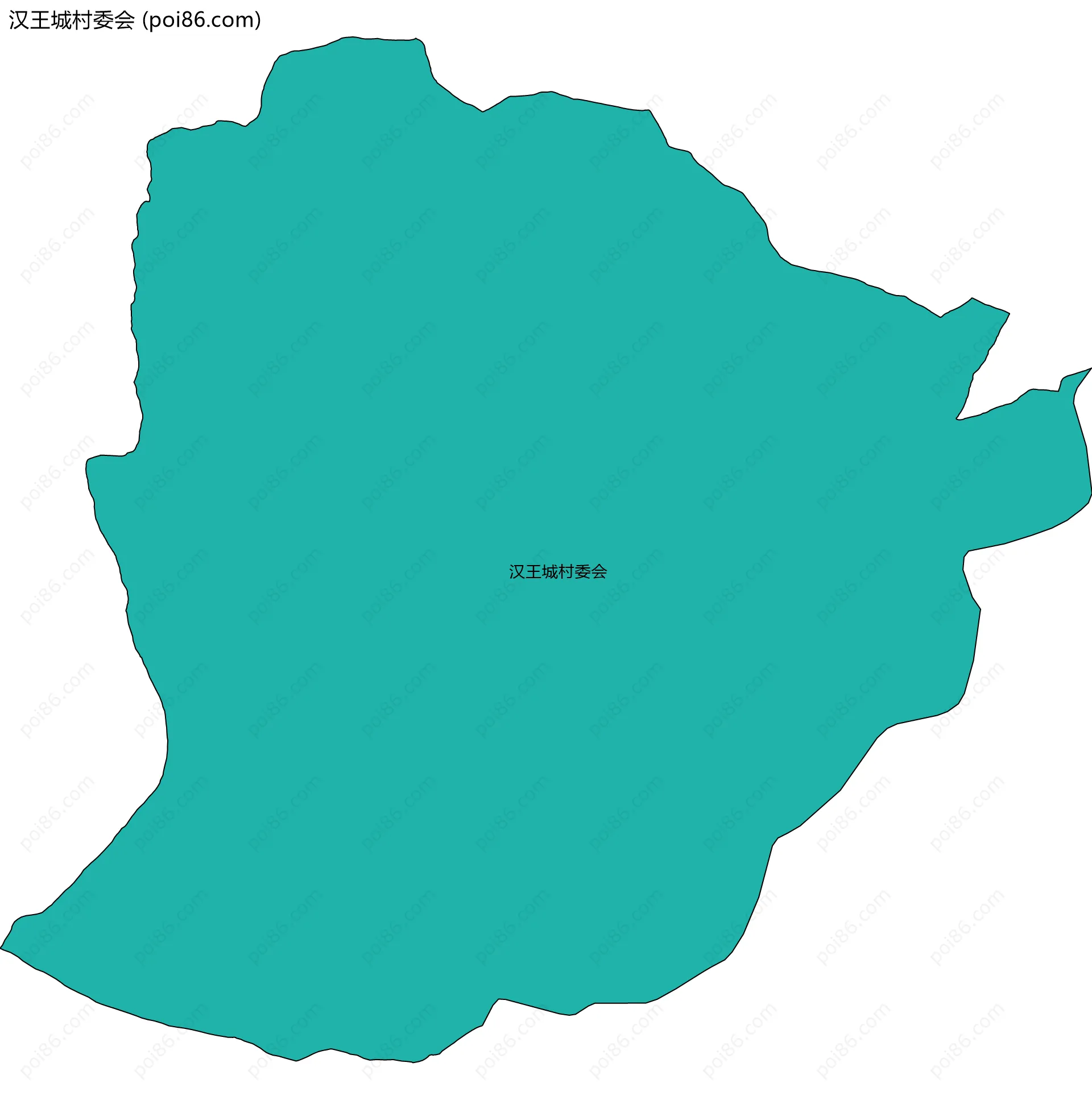 汉王城村委会边界地图