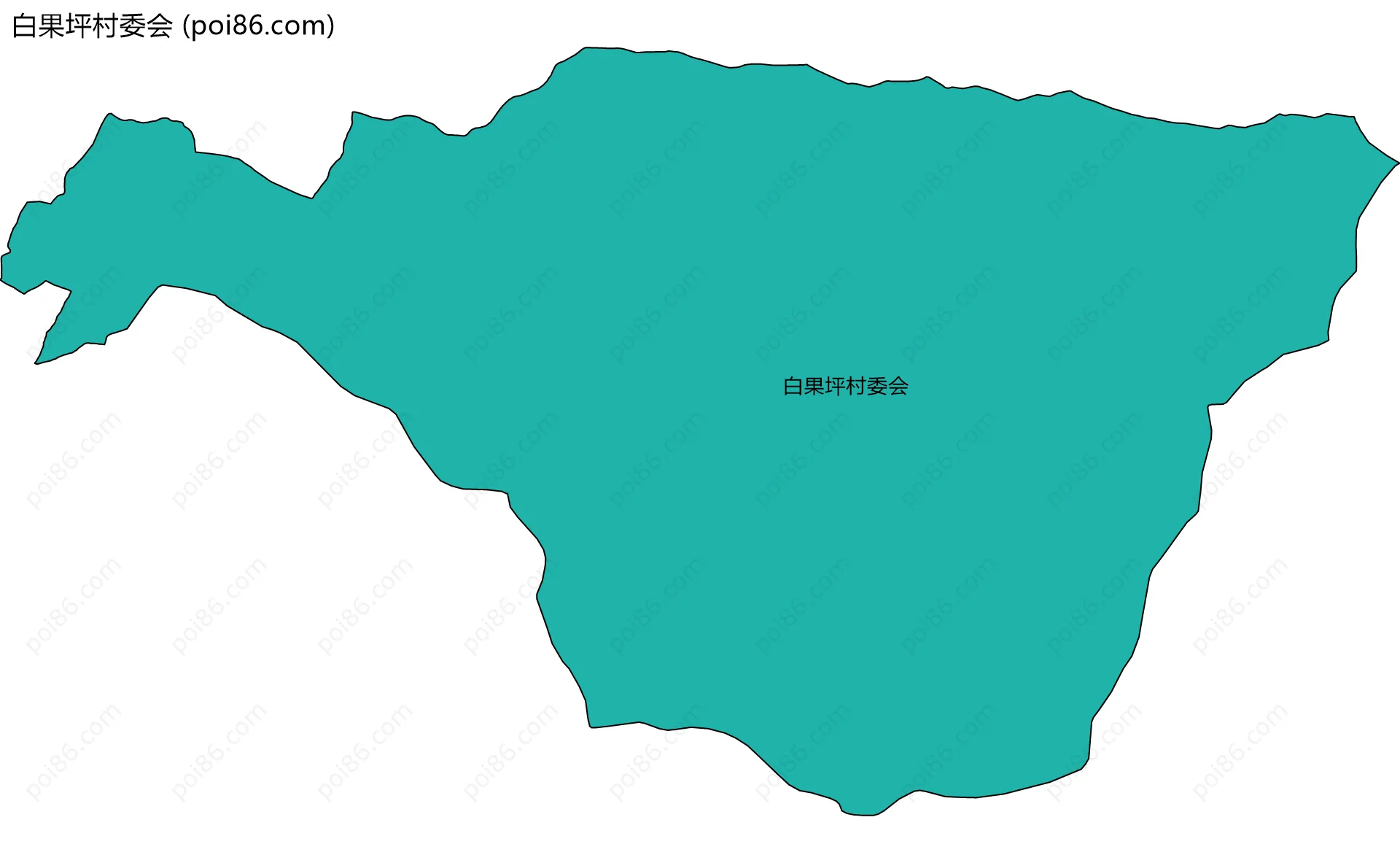 白果坪村委会边界地图