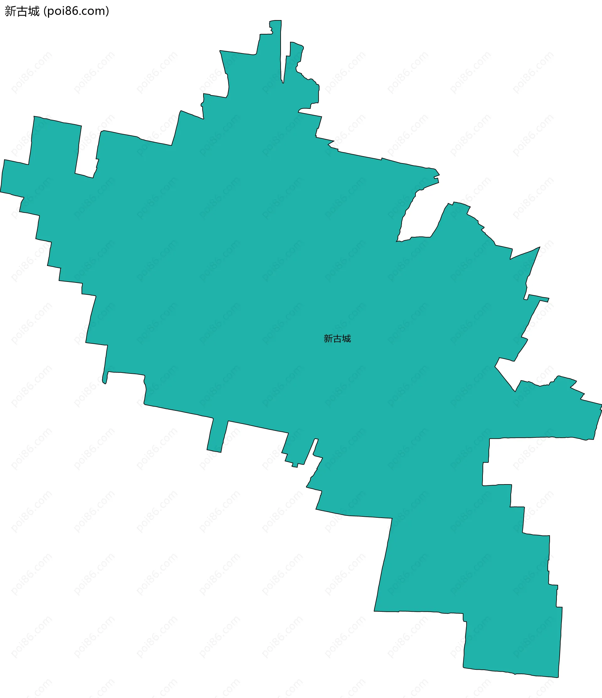 新古城边界地图