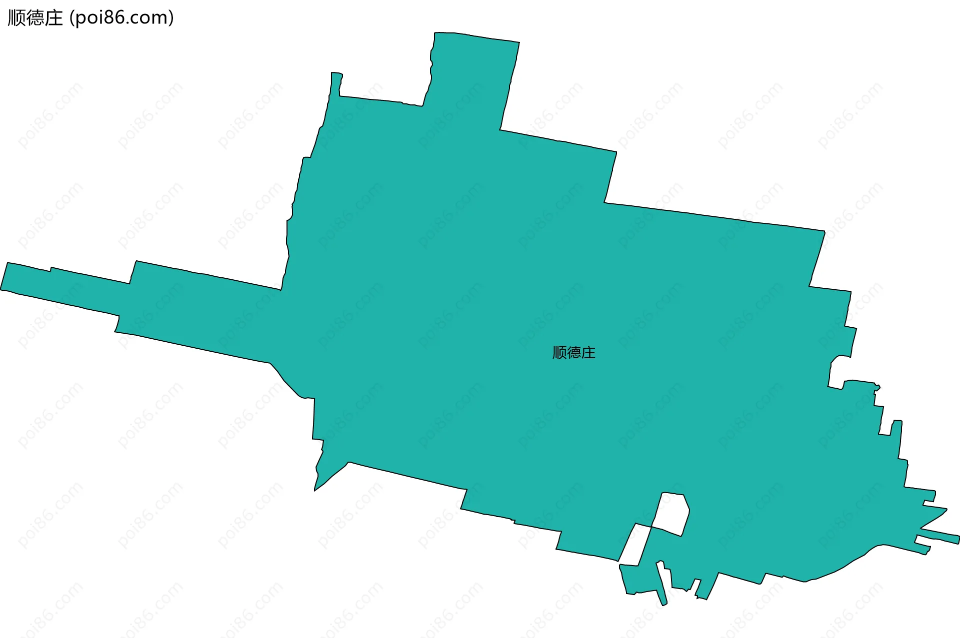 顺德庄边界地图