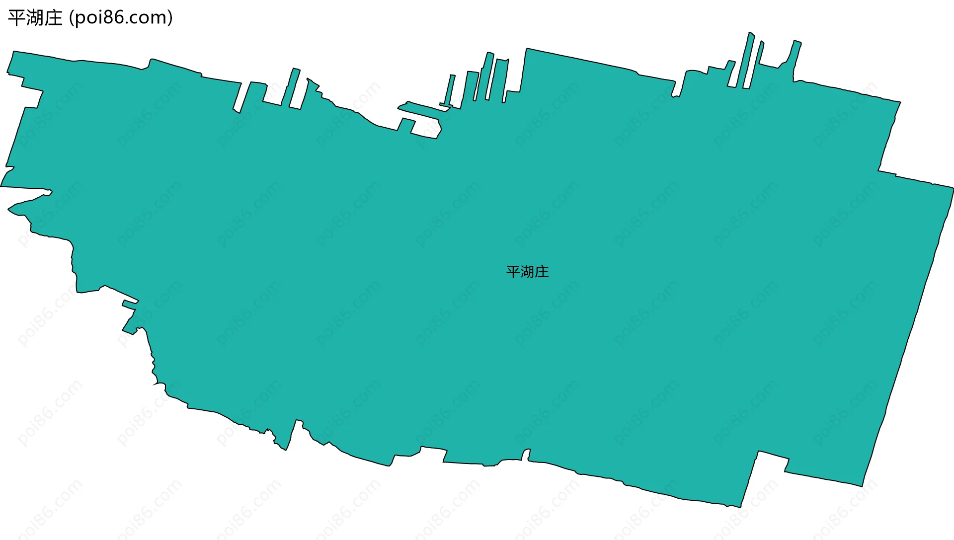 平湖庄边界地图