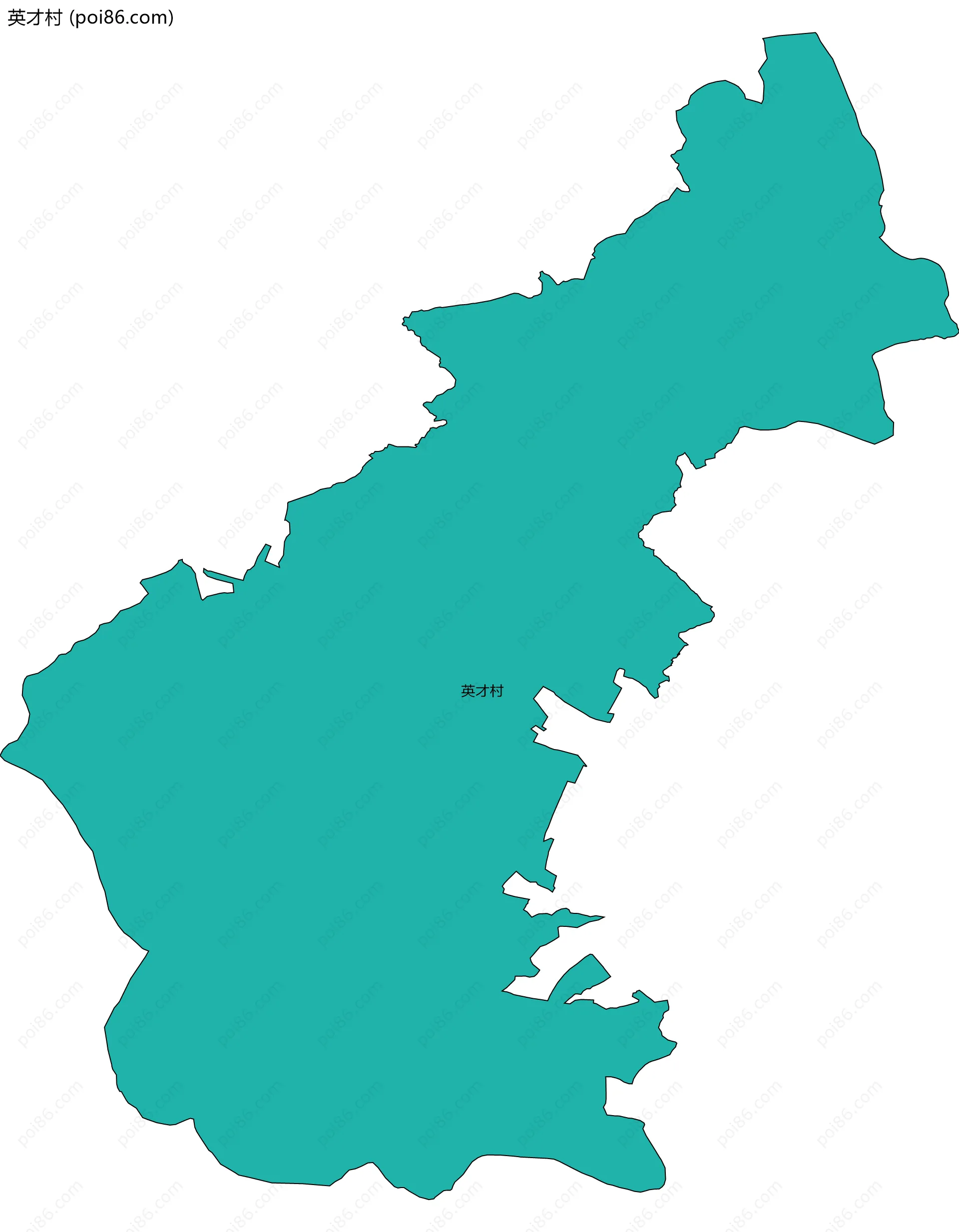 英才村边界地图