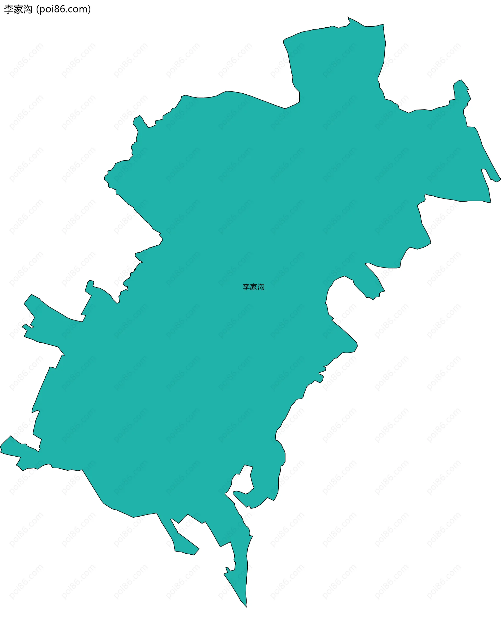 李家沟边界地图
