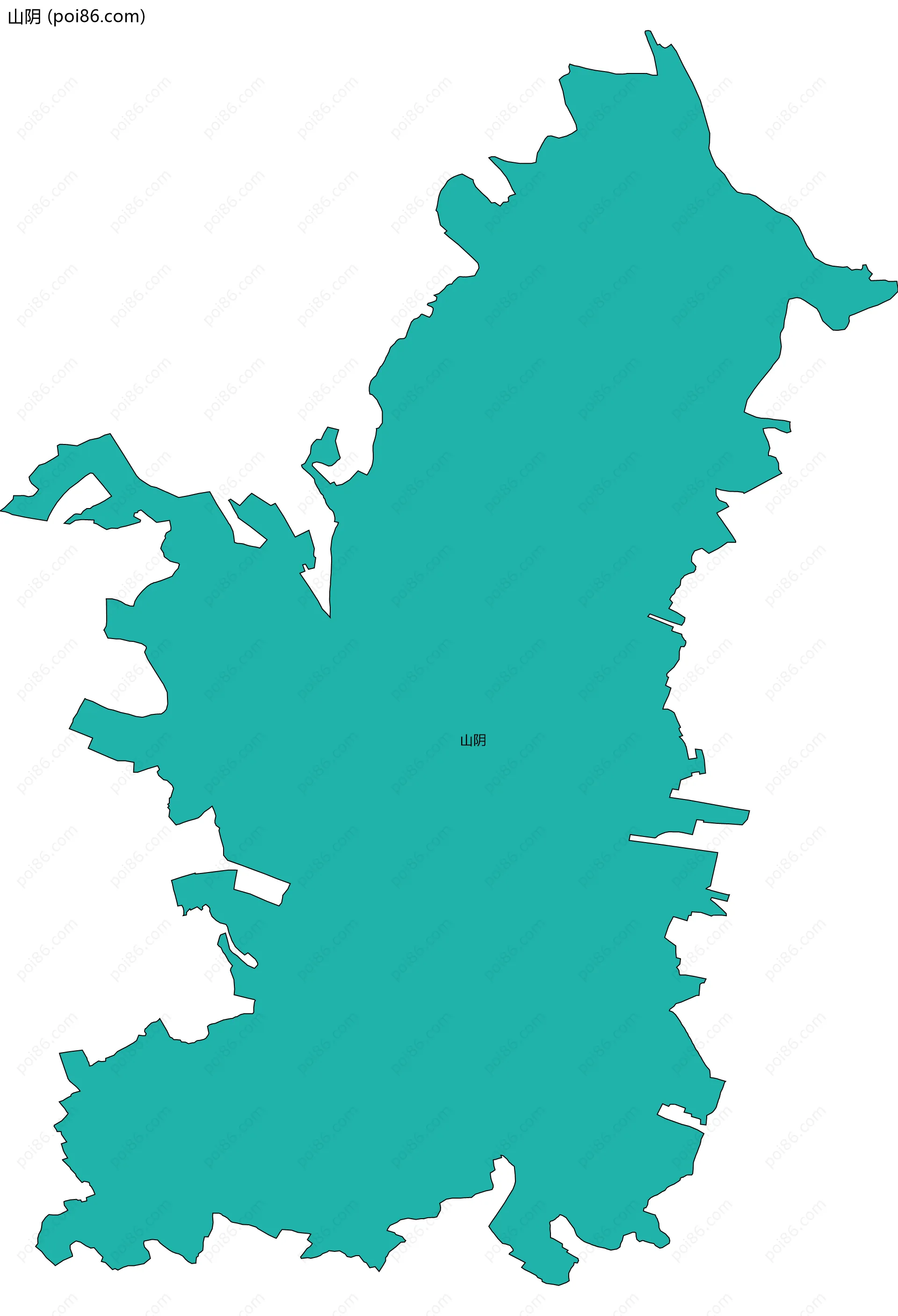 山阴边界地图