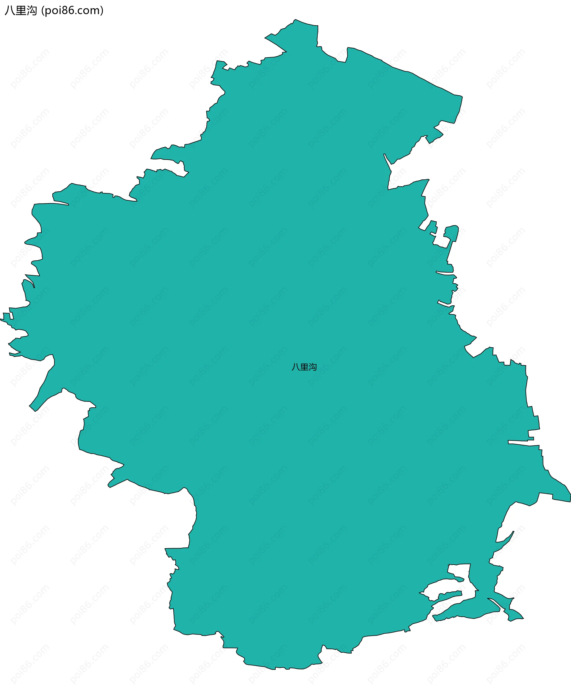 八里沟边界地图