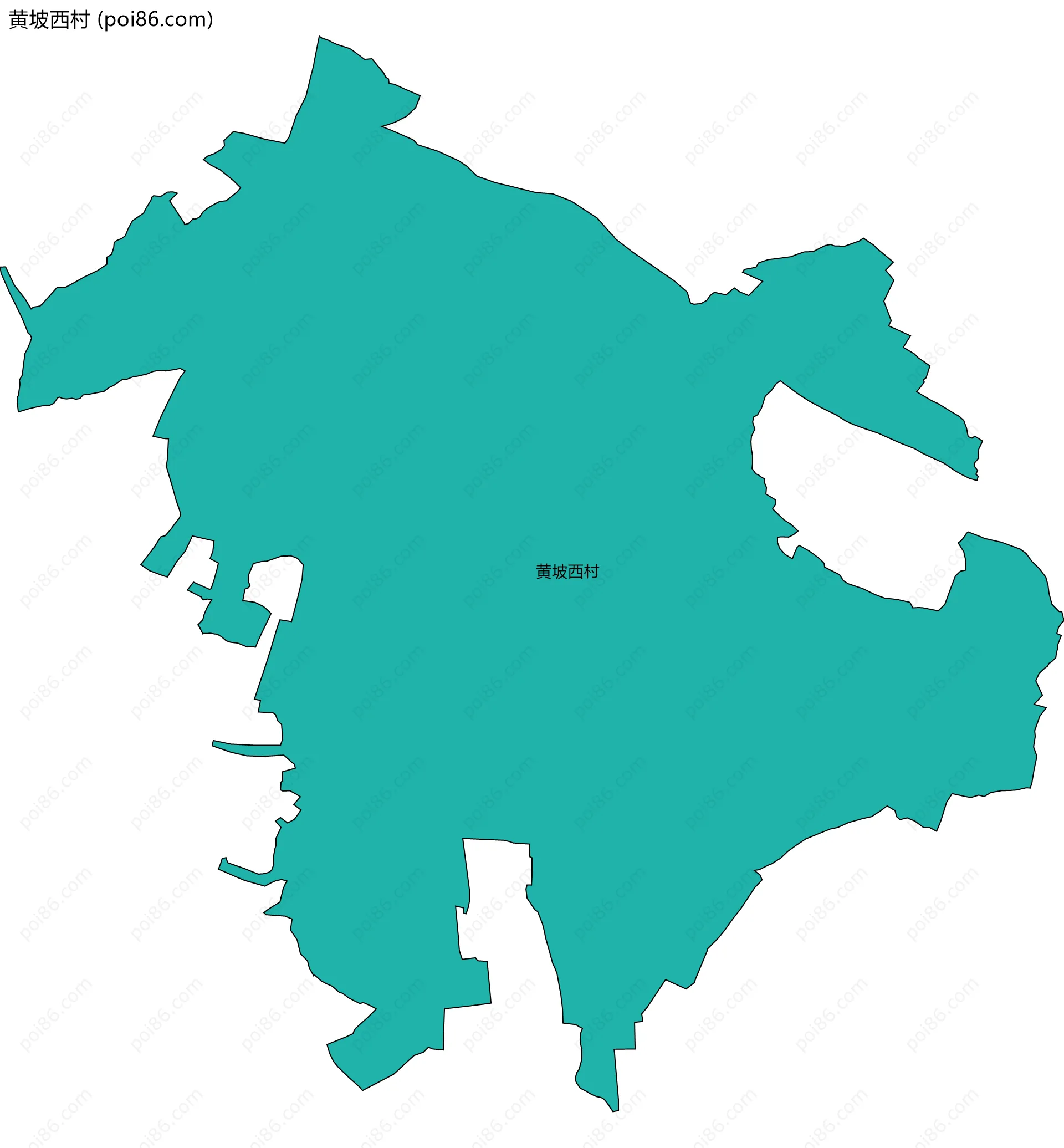 黄坡西村边界地图