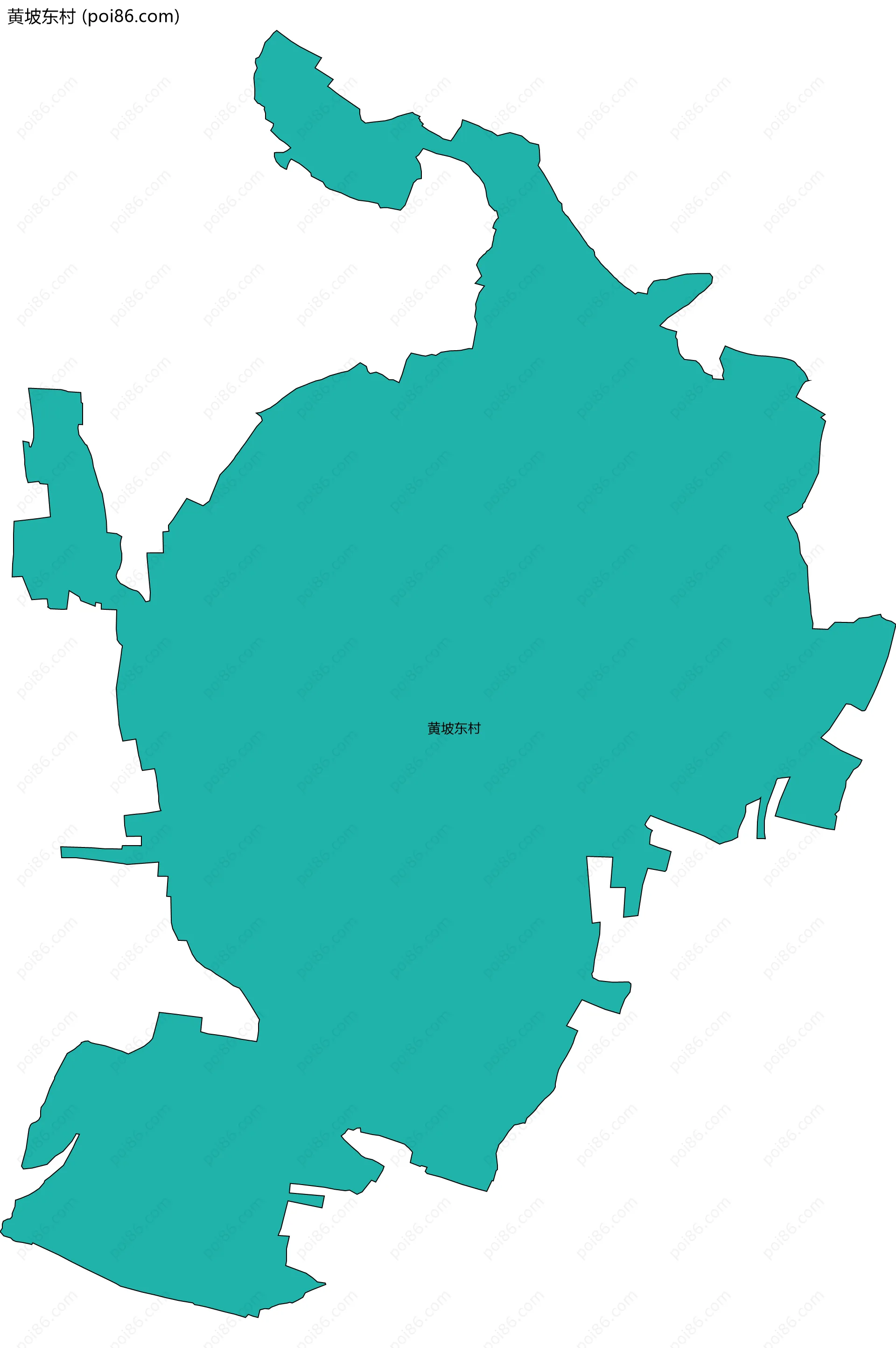 黄坡东村边界地图