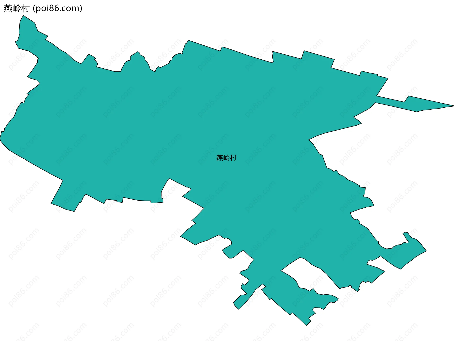 燕岭村边界地图