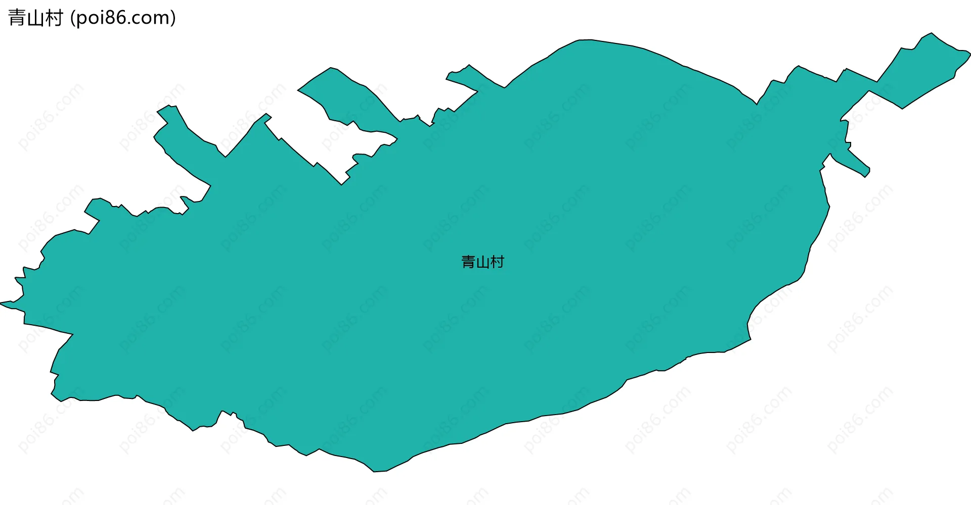 青山村边界地图