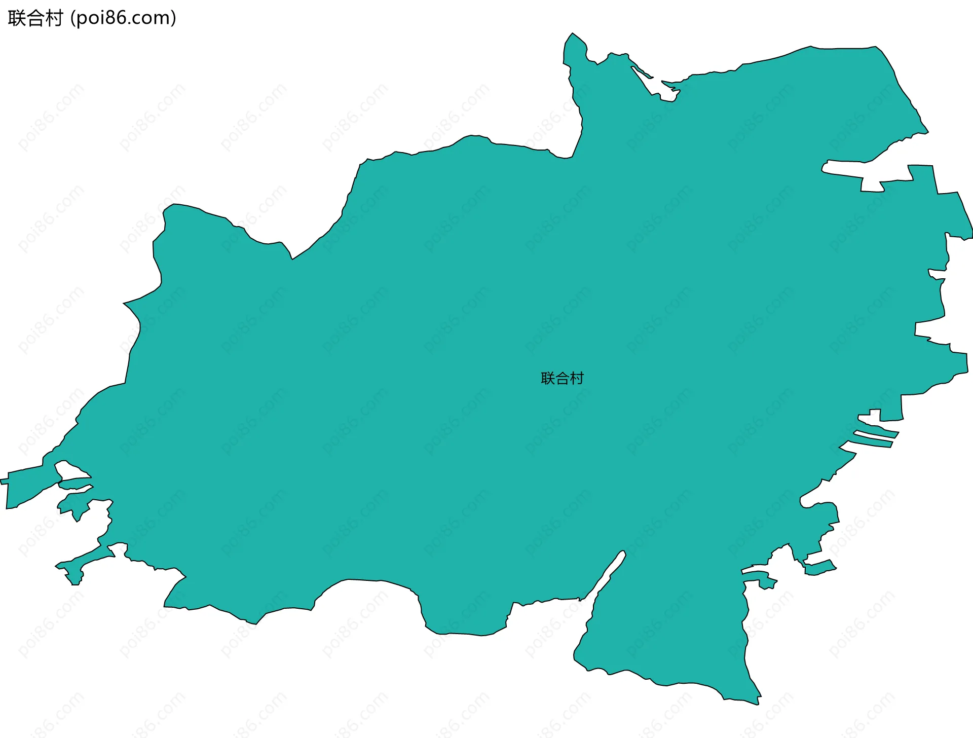 联合村边界地图
