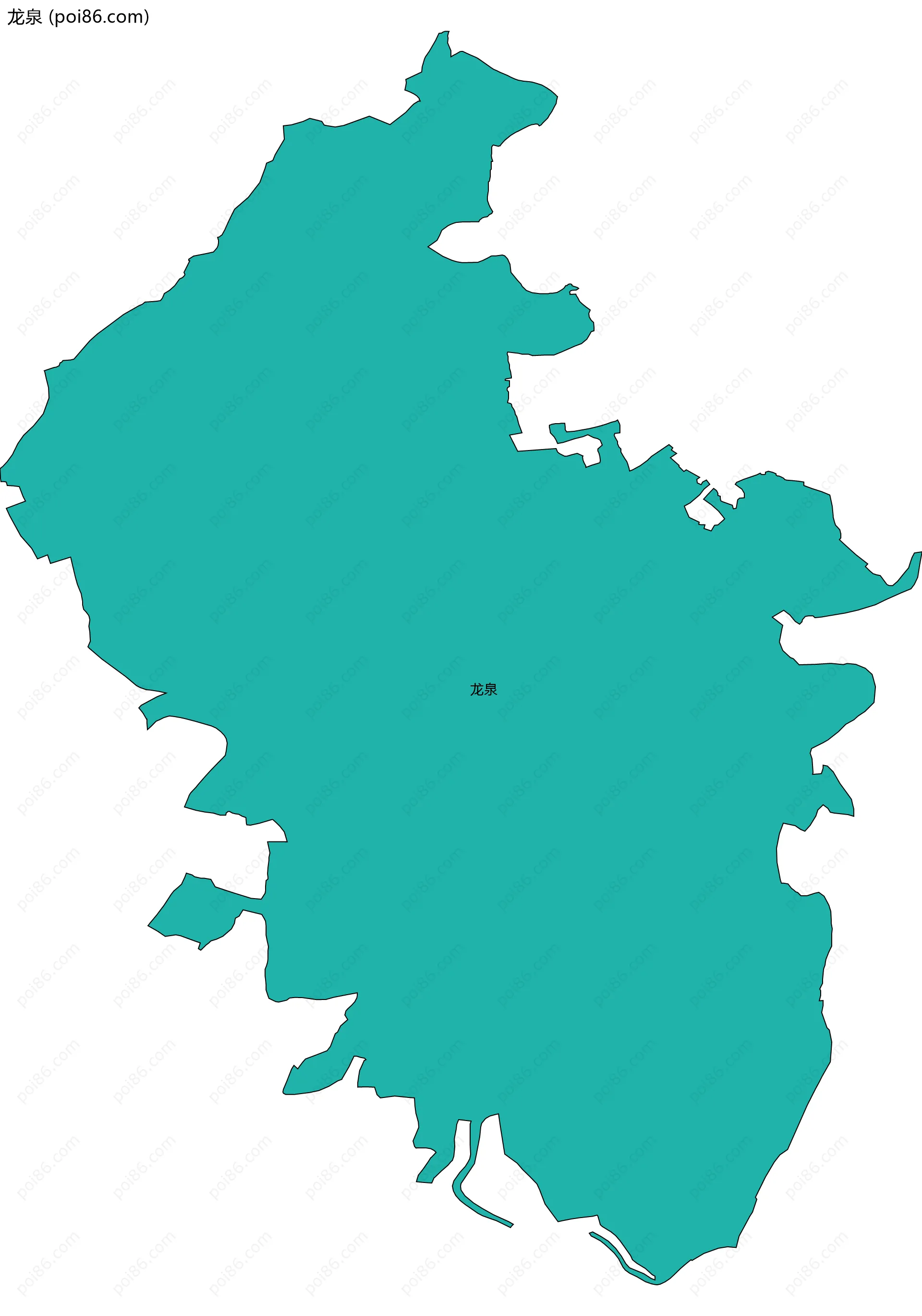 龙泉边界地图